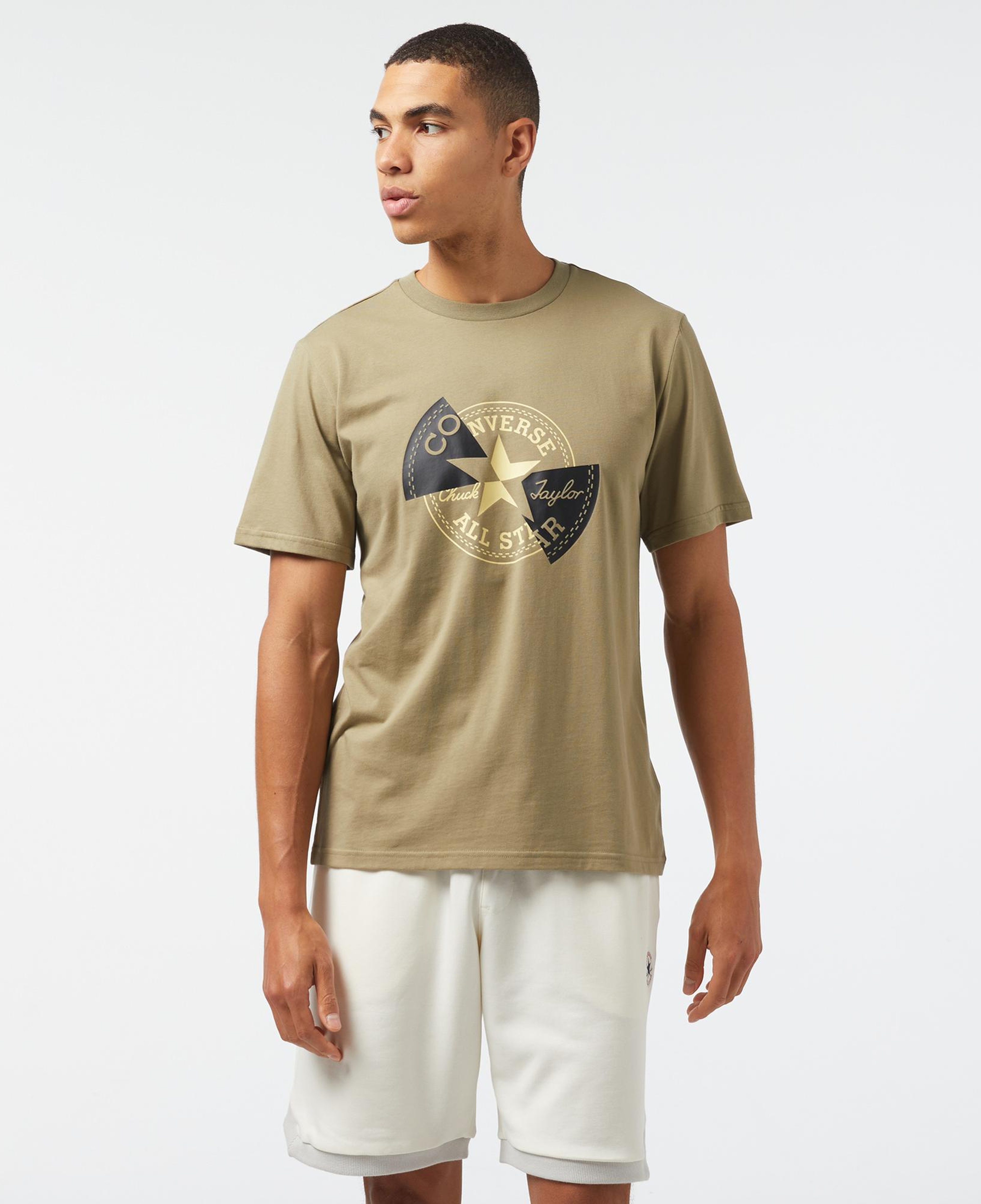 Converse Distorted Erkek Haki T-Shirt