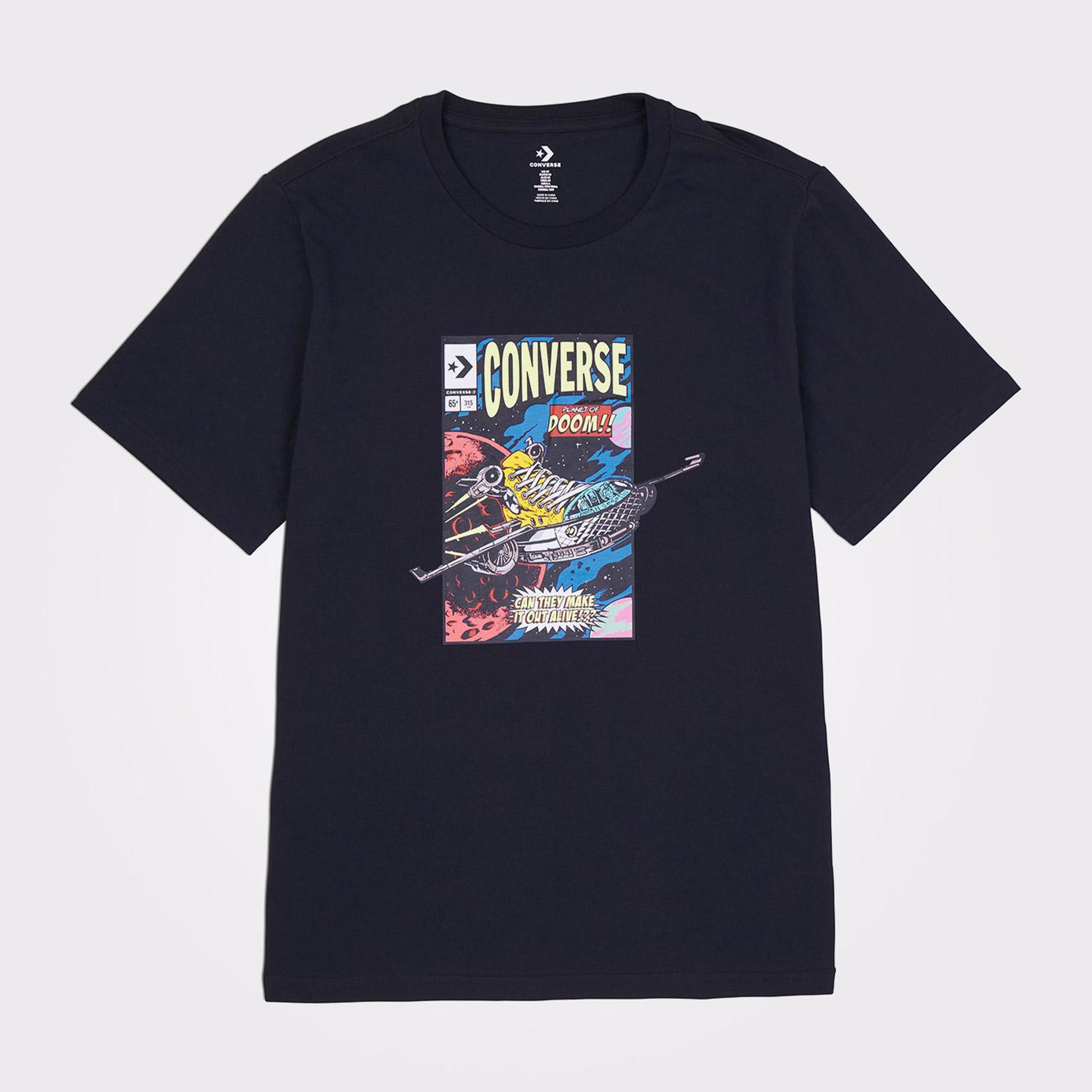 Converse Comic Cover Erkek Siyah T-Shirt