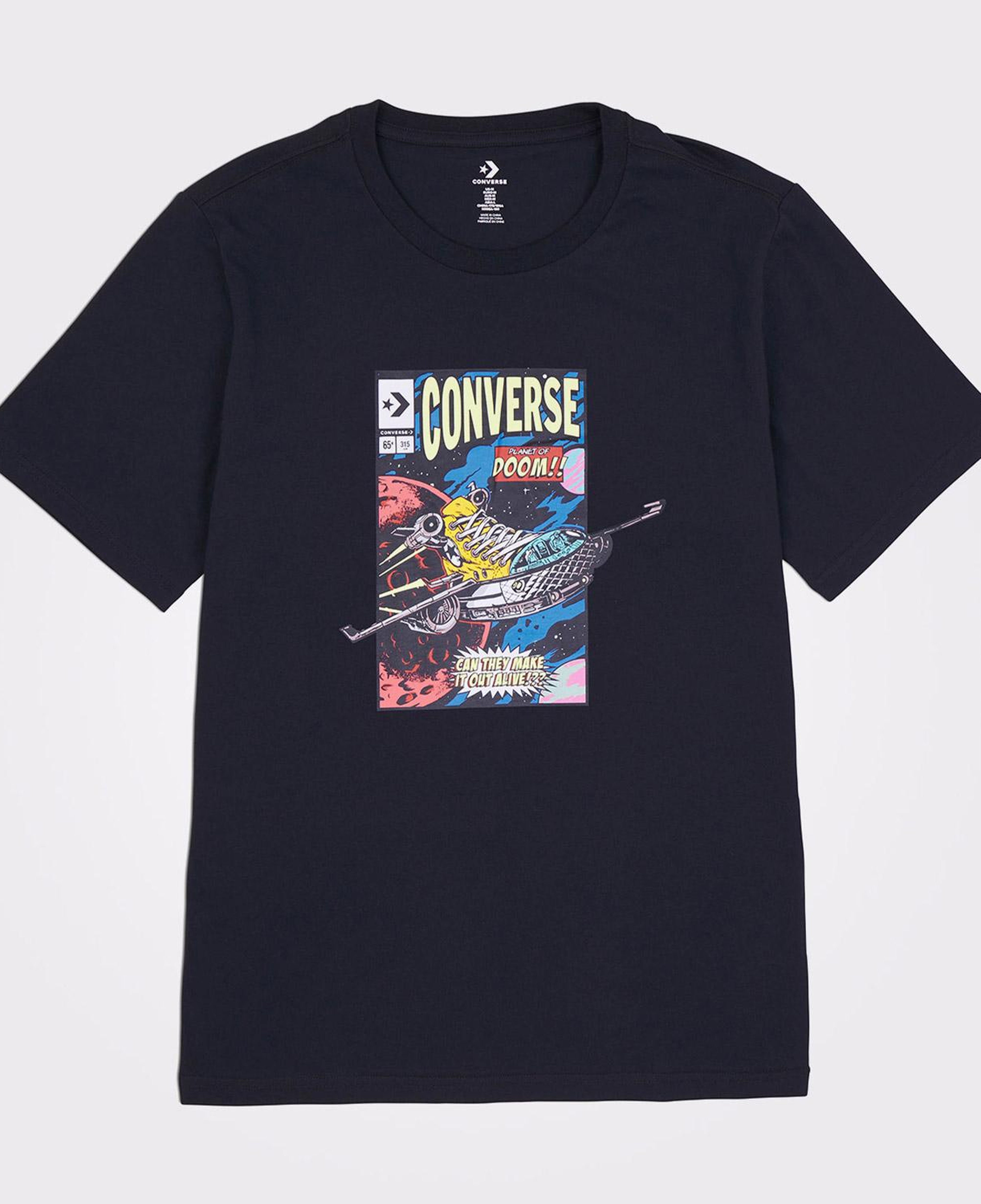 Converse Comic Cover Erkek Siyah T-Shirt