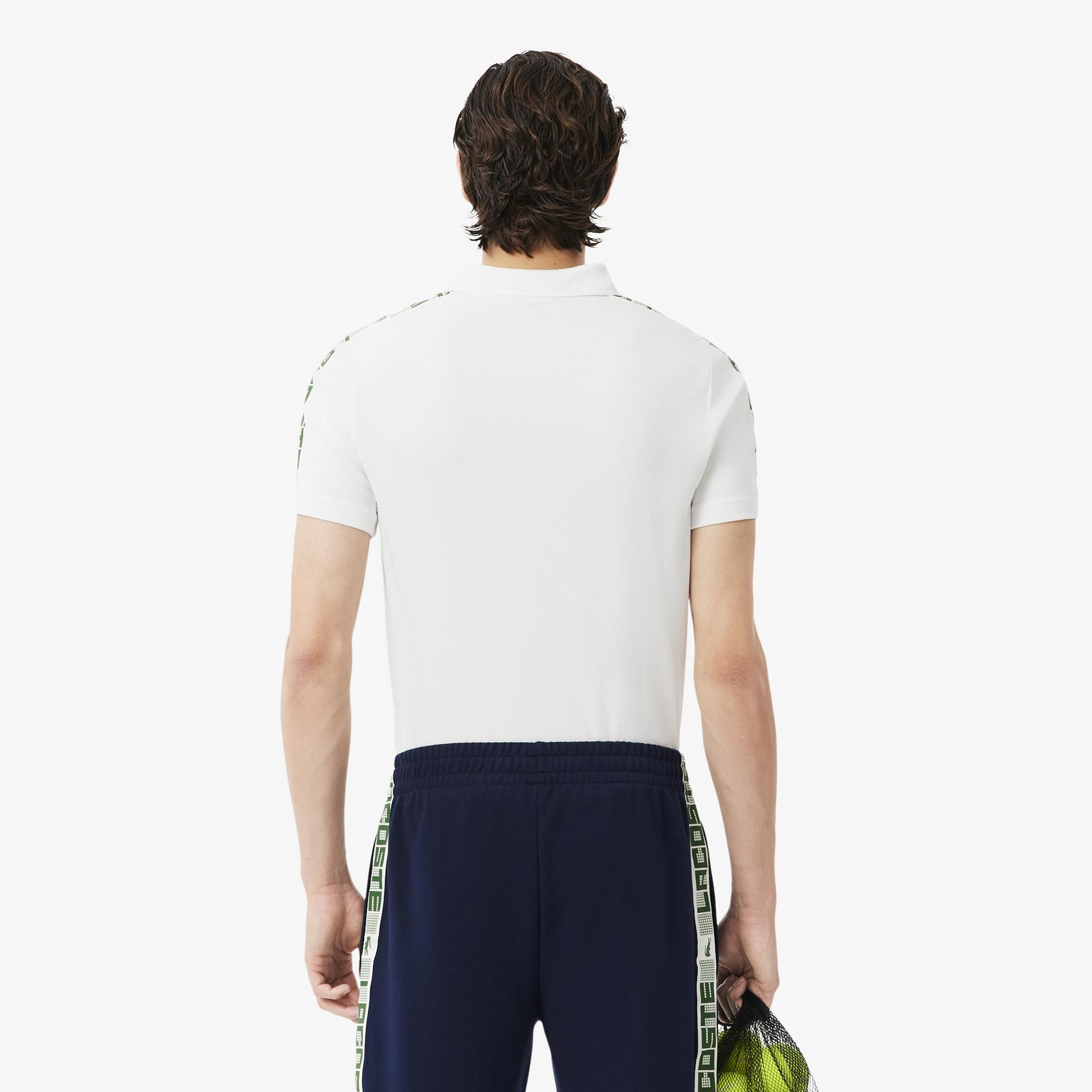 Lacoste Sport Erkek Regular Fit Baskılı Beyaz Polo