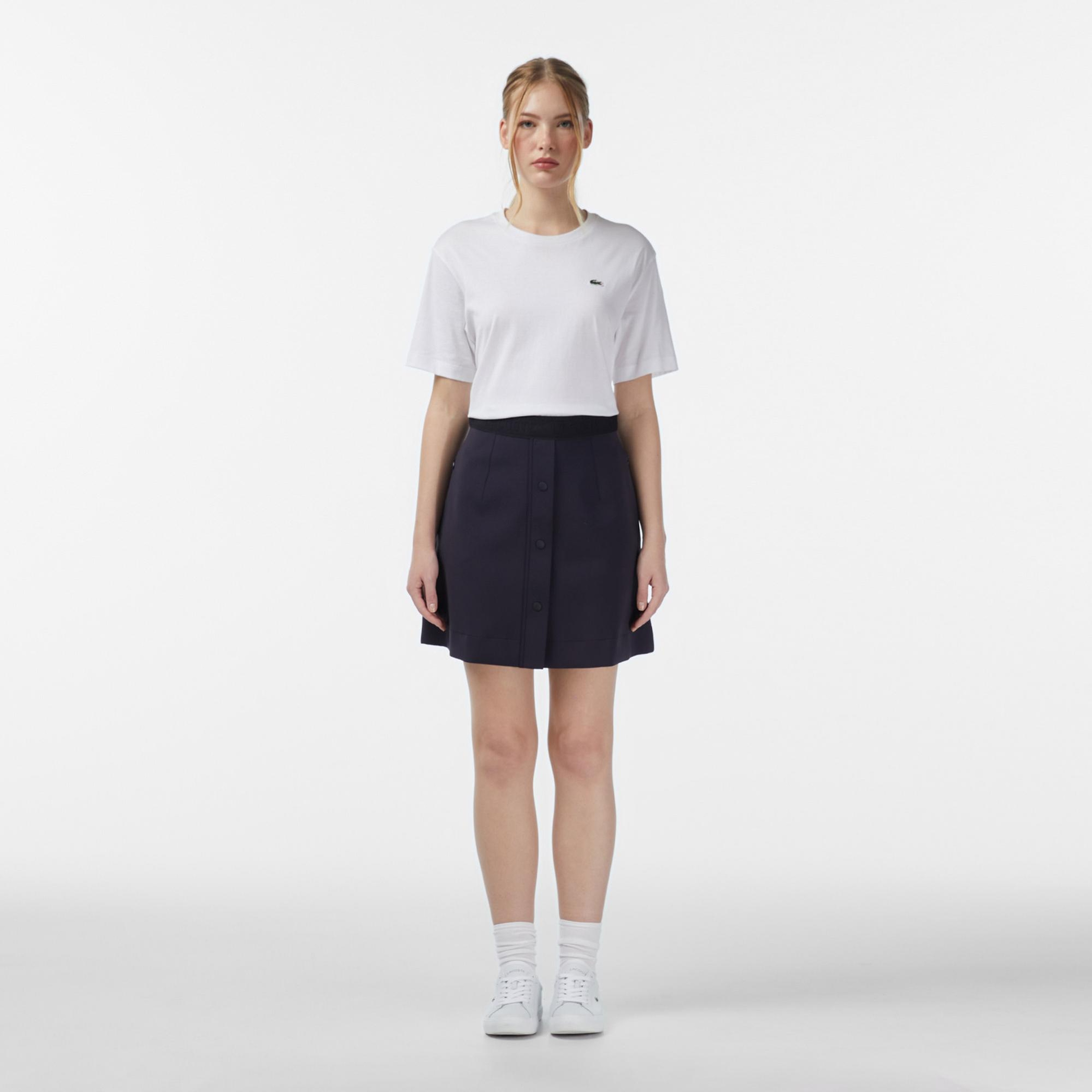 Lacoste Kadın Classic Fit Lacivert Etek