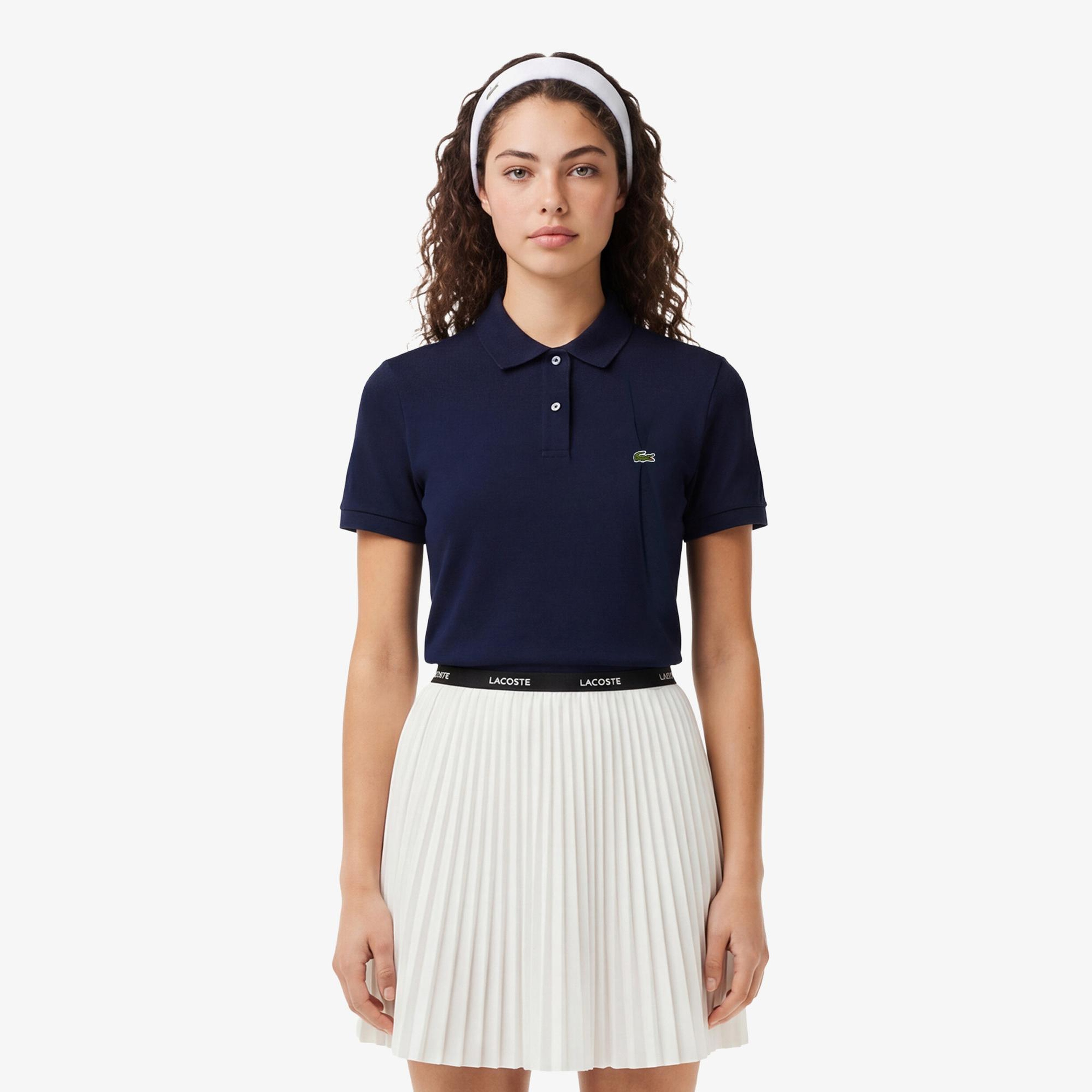 Lacoste Kadın Regular Fit Organik Pamuk Lacivert Polo