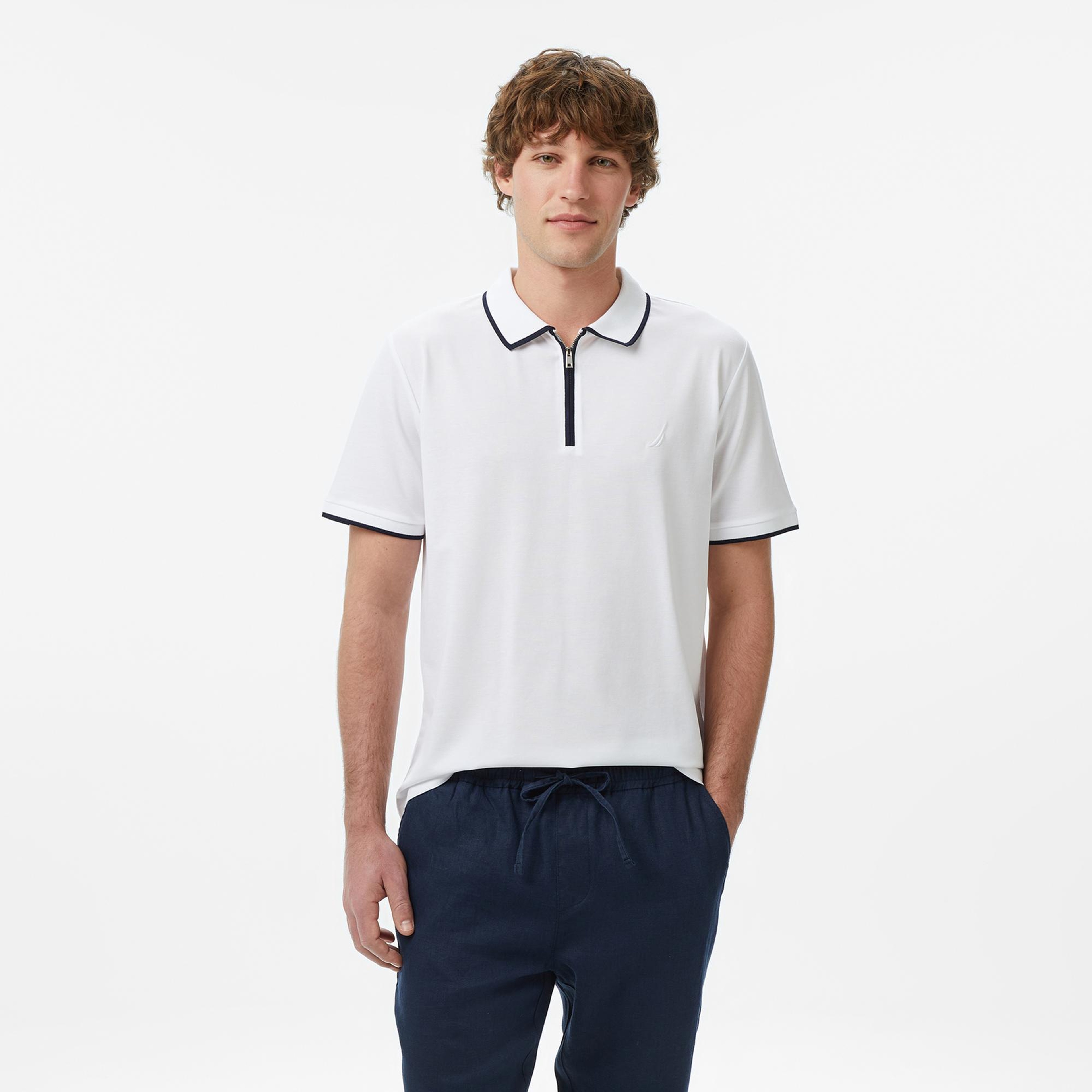 Nautica Erkek Beyaz Regular Fit Polo Yaka T-Shirt