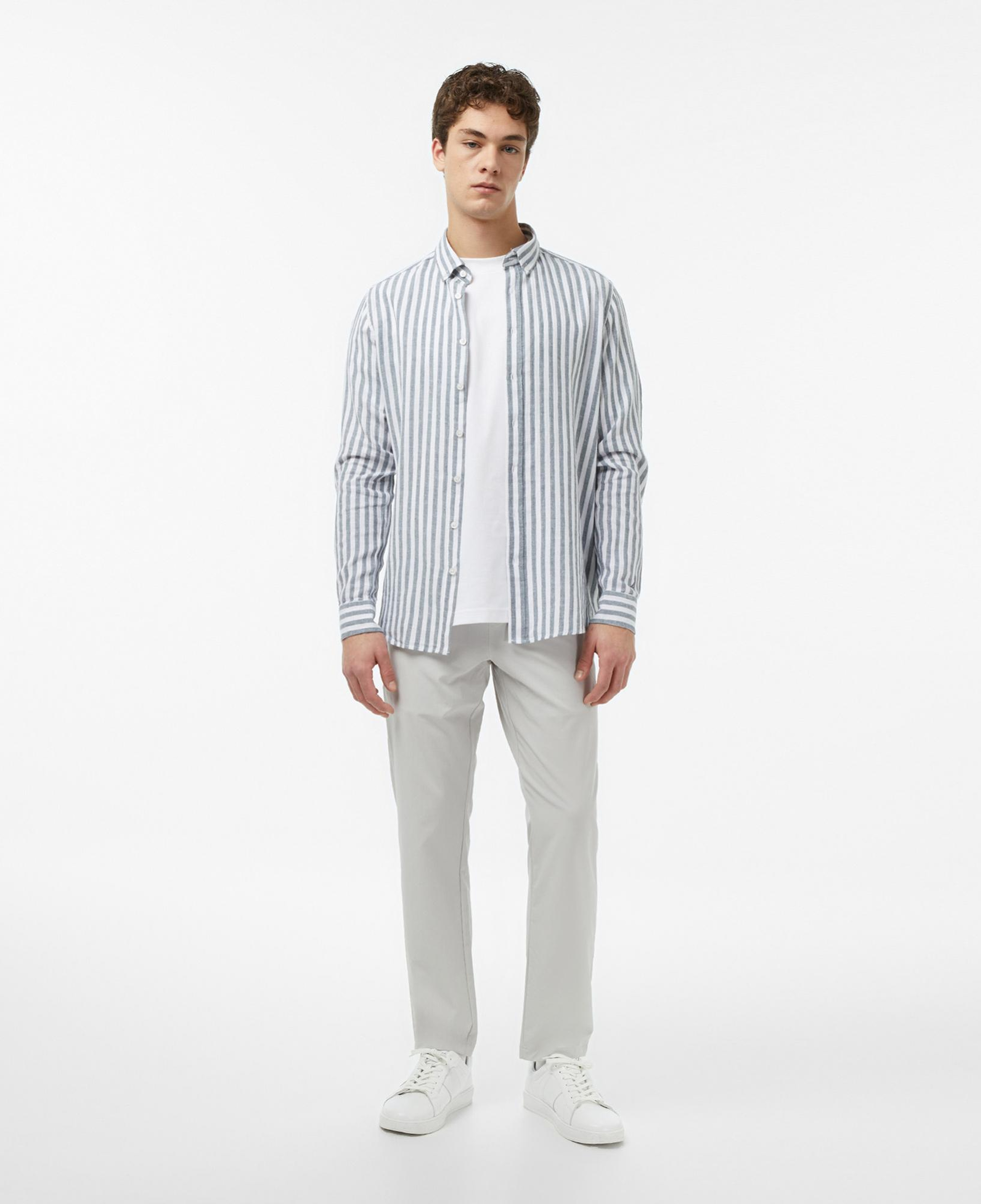 Nautica Erkek Gri Slim Fit Teknik Pantolon