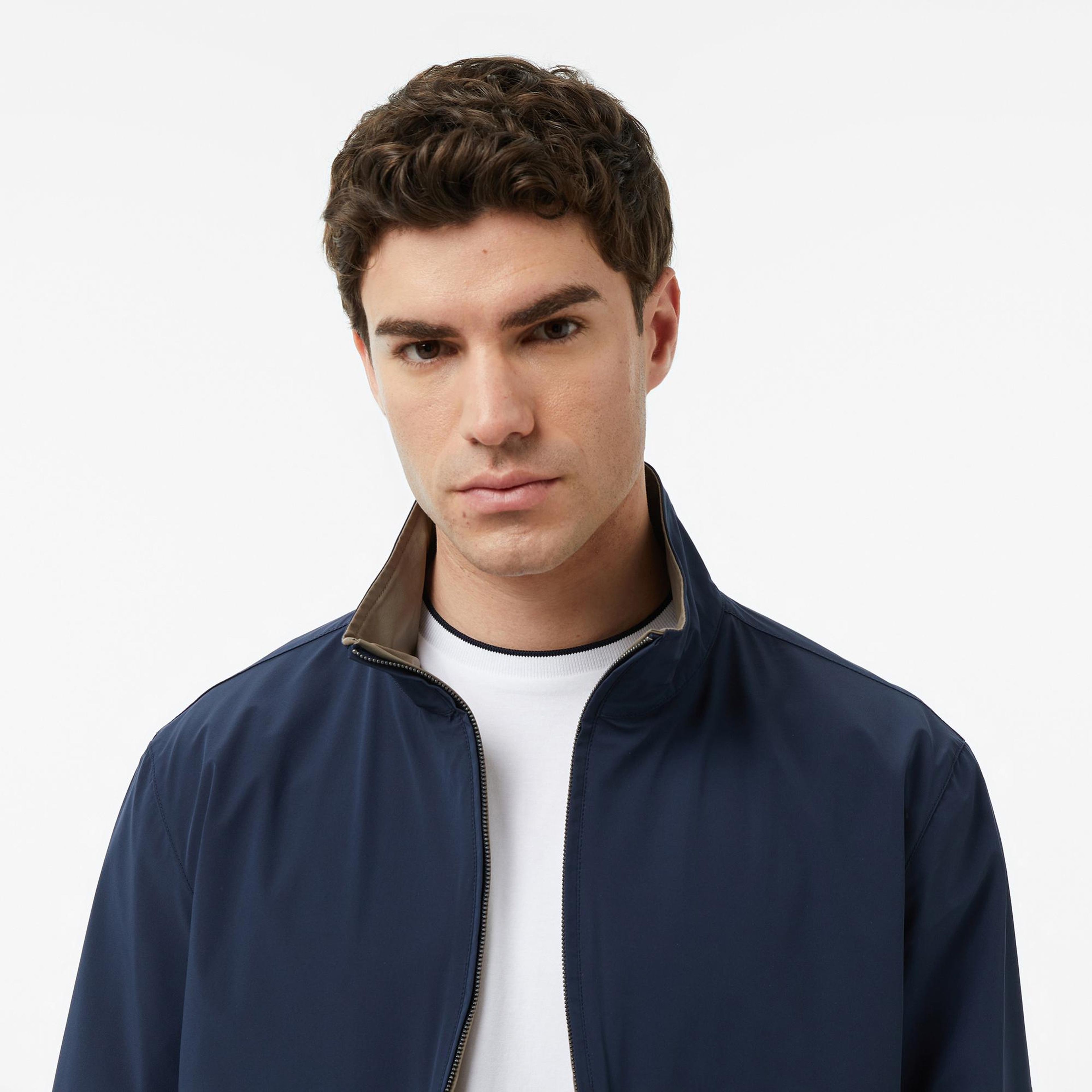 Nautica Erkek Lacivert Regular Fit Dik Yaka Su İtici Mont