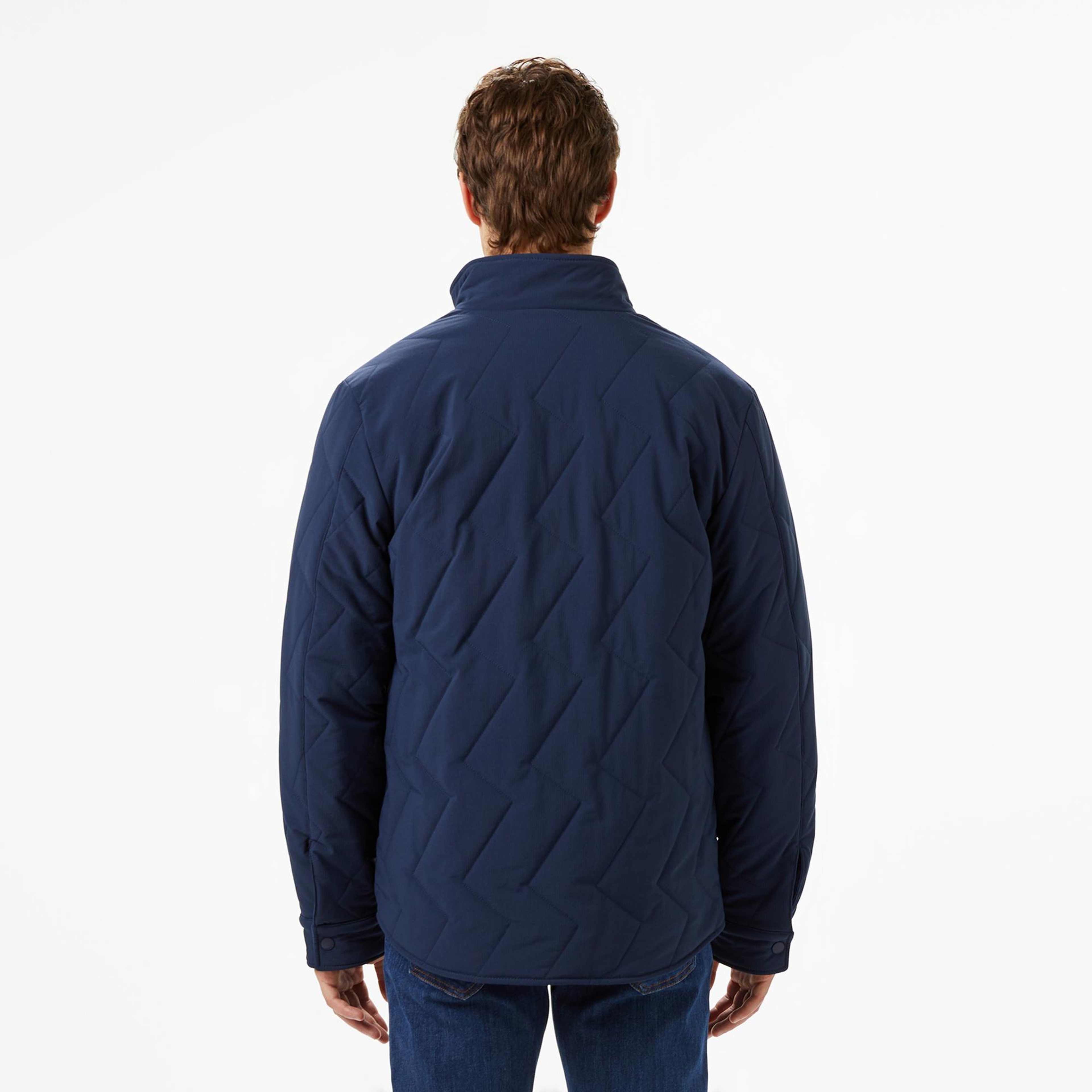 Lacoste Erkek Dik Yaka Çift Taraflı Lacivert Mont