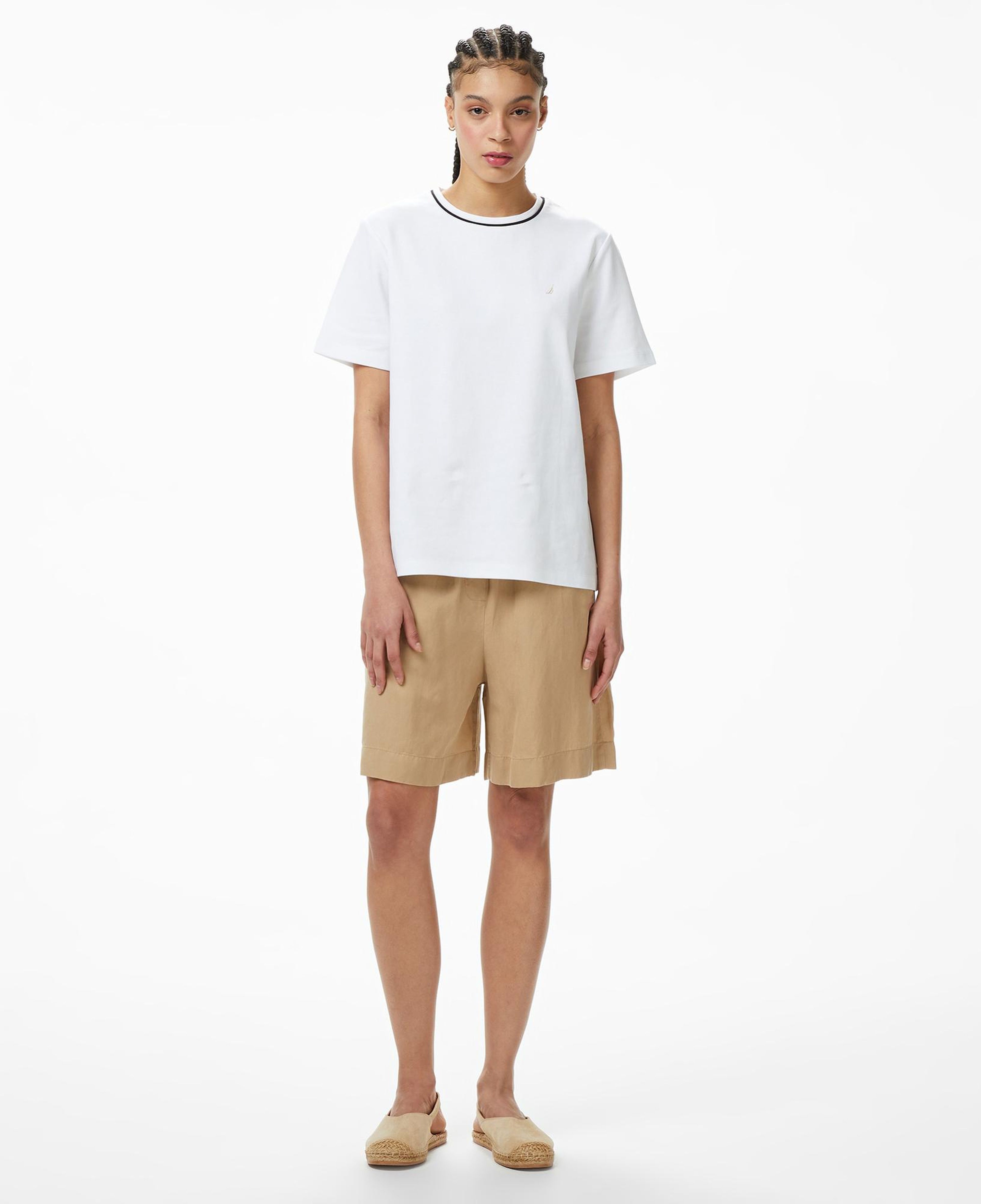 Nautica Kadın Beyaz Regular Fit T-Shirt