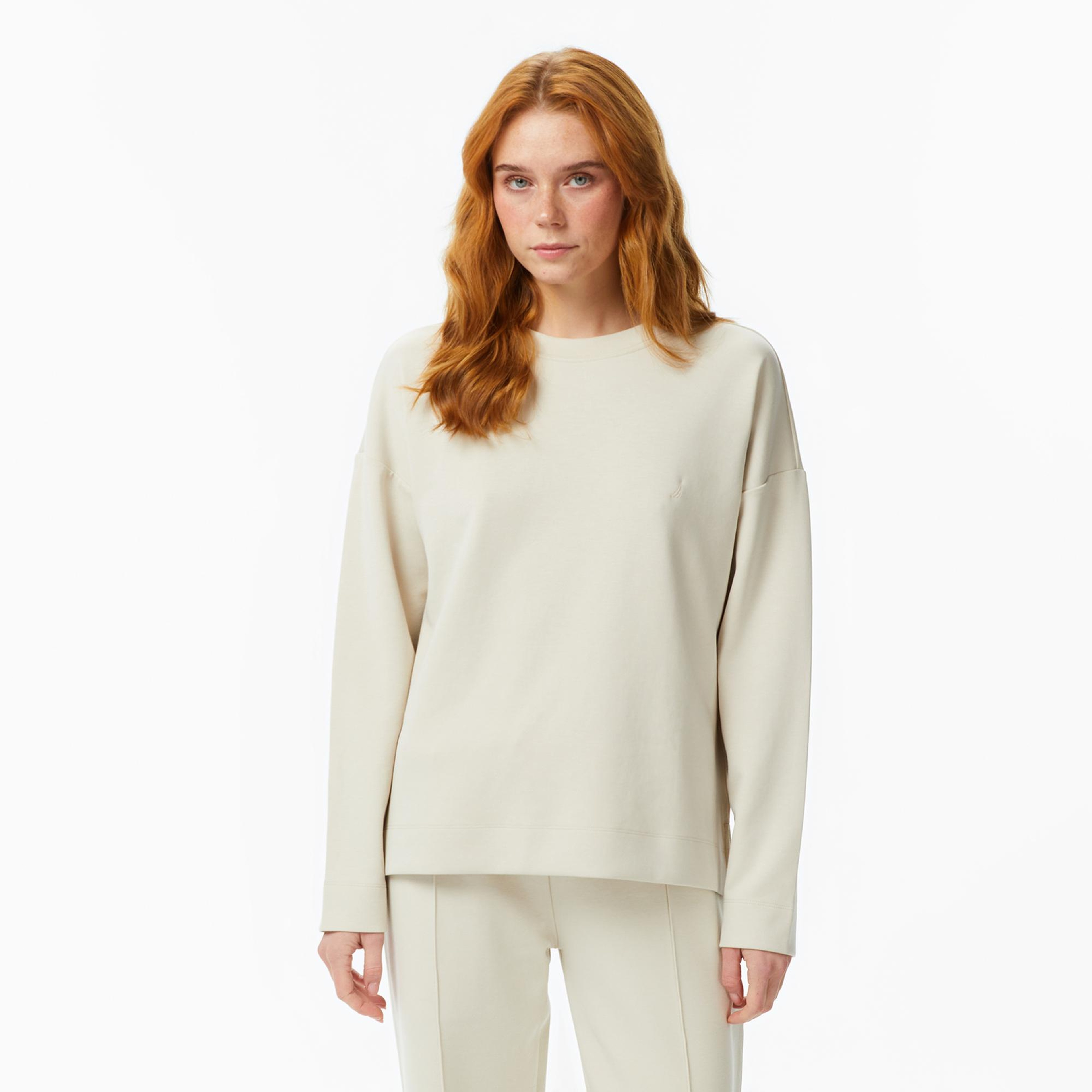 Nautica Kadın Bej Regular Fit Sweatshirt