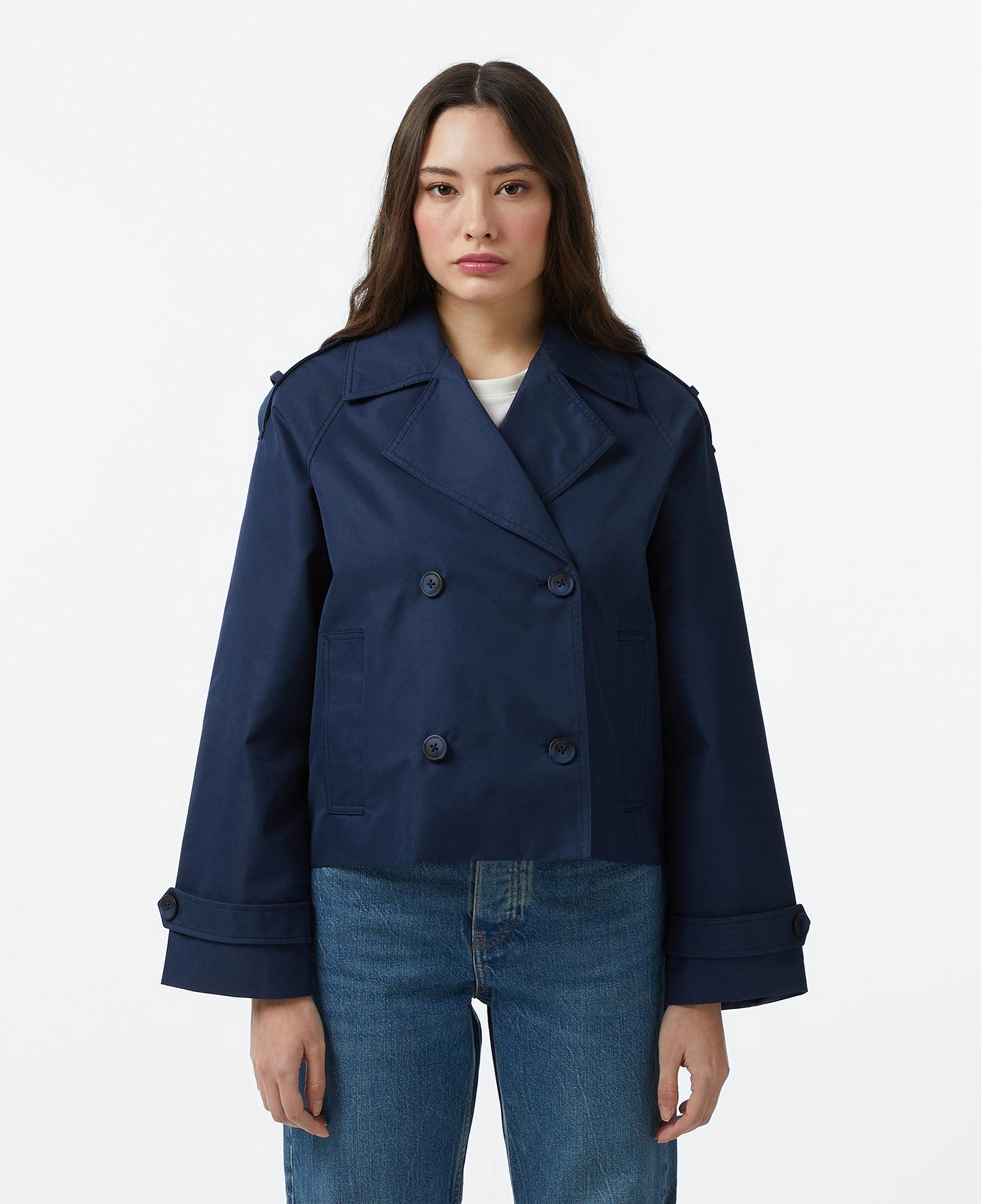 Nautica Kadın Lacivert Regular Fit Trençkot