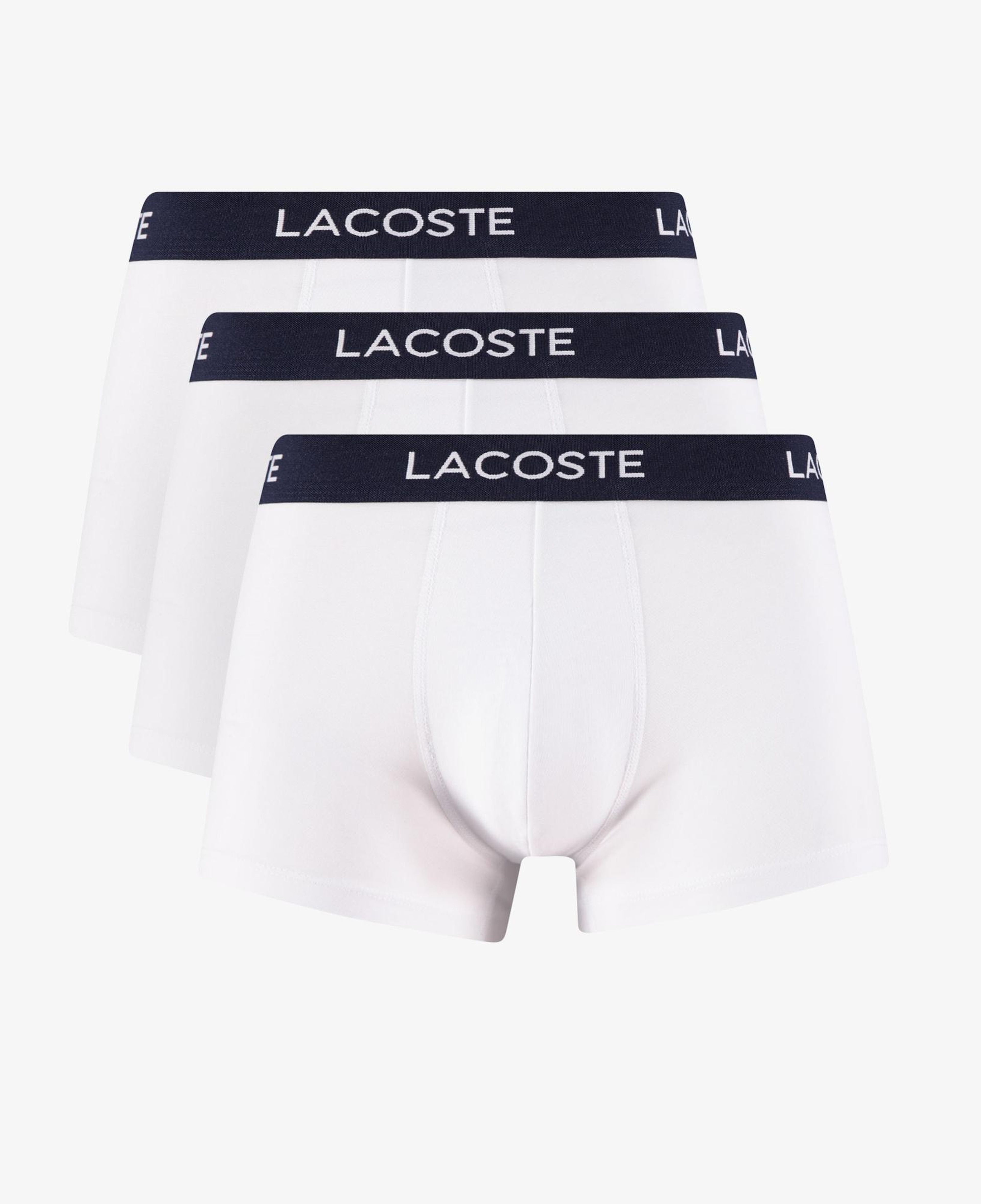 Lacoste Erkek Baskılı 3'lü Beyaz Boxer