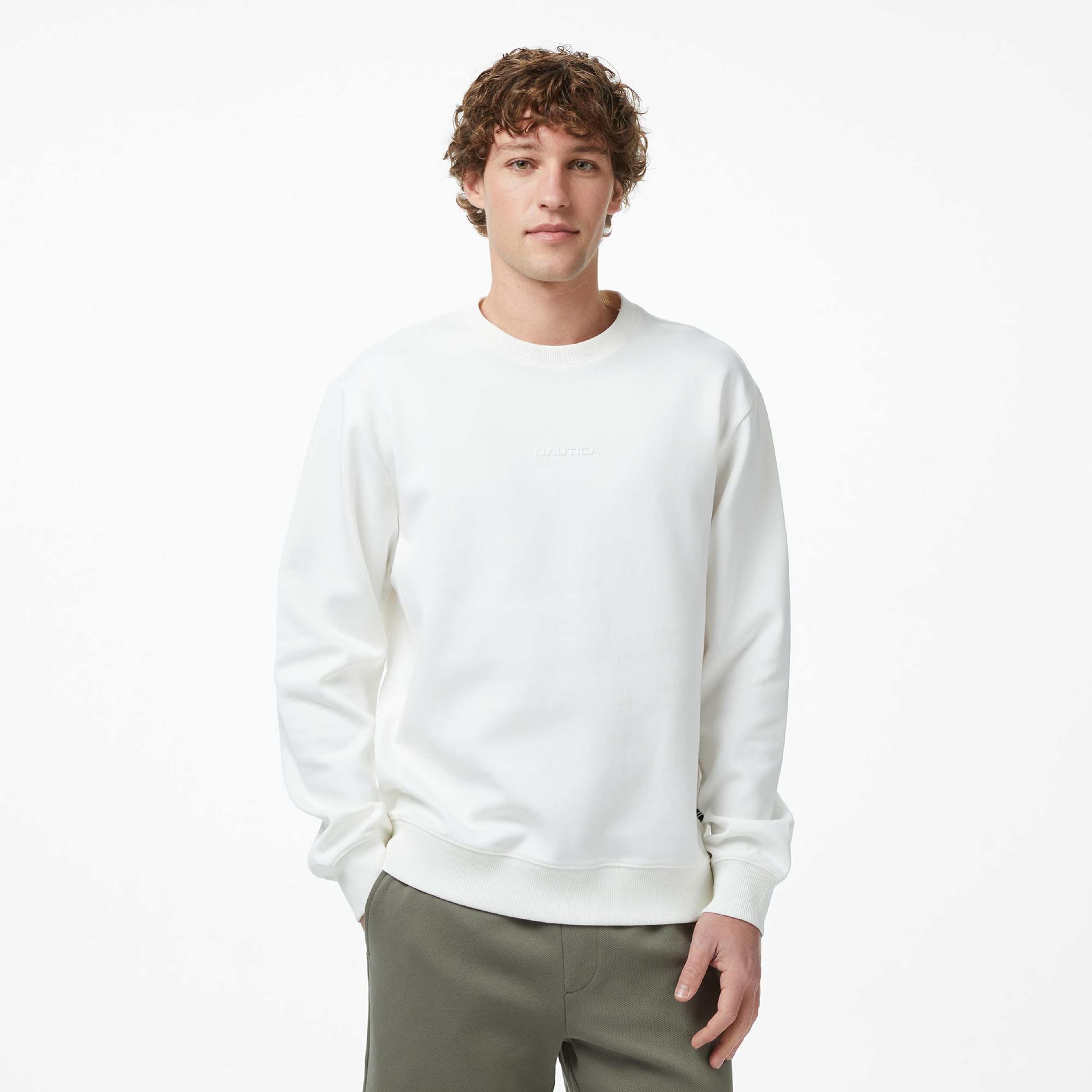 Nautica Erkek Krem Regular Fit Sweatshirt