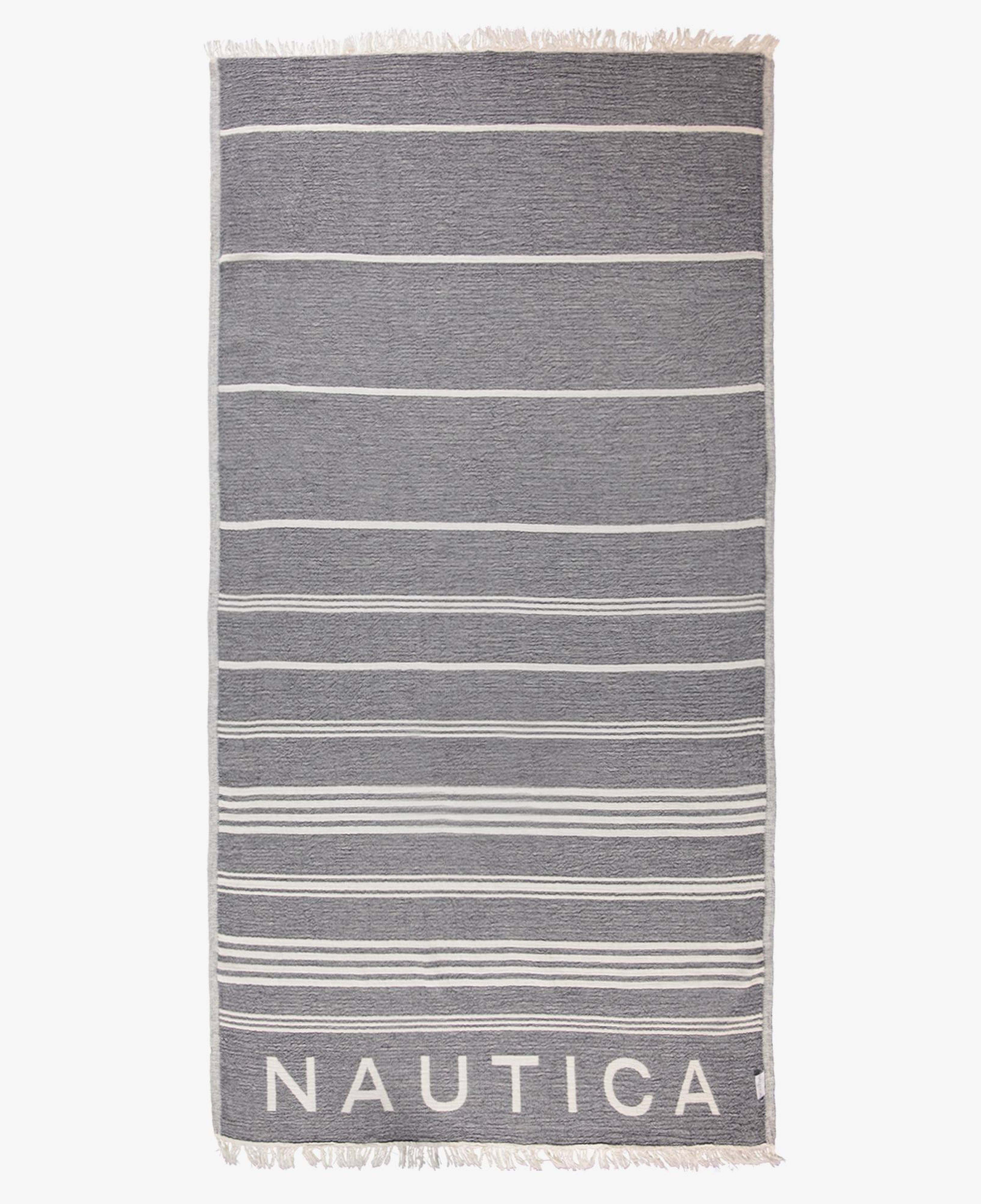 Nautica Unisex Lacivert Çizgili Havlu