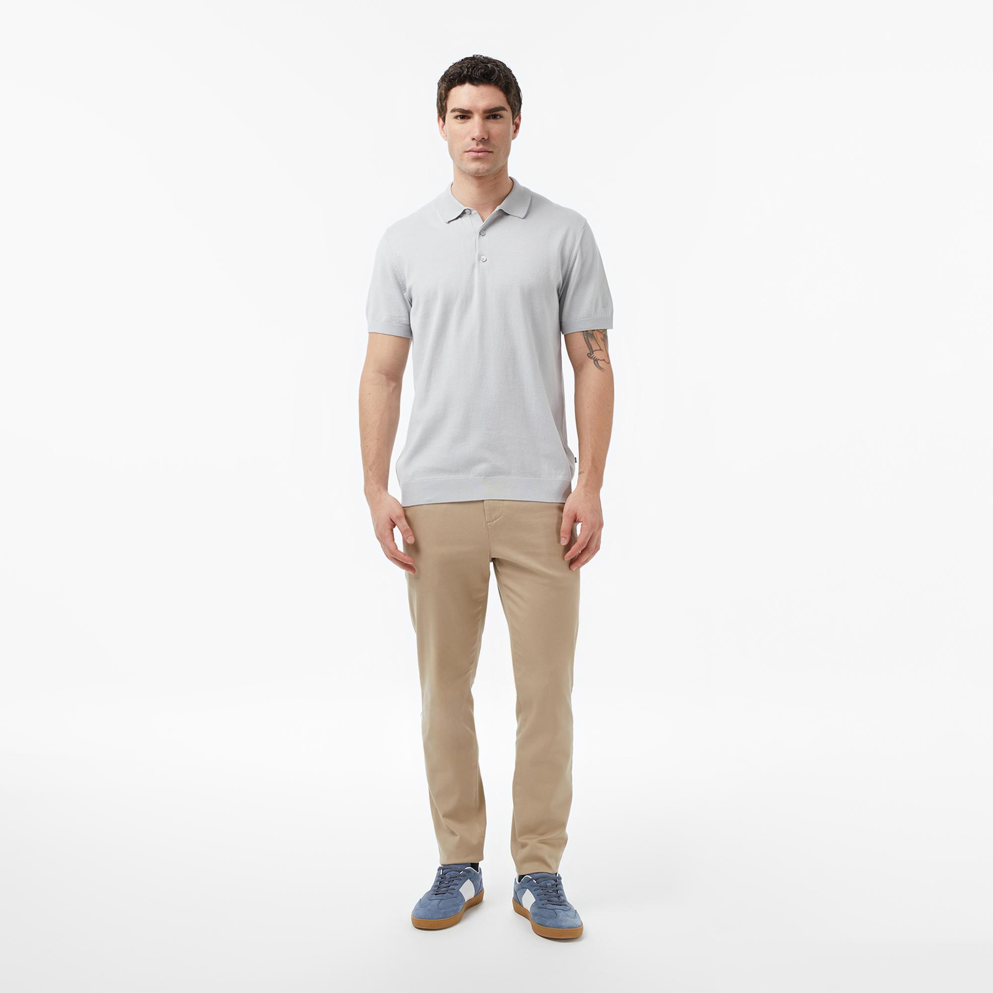 Nautica Erkek Gri Regular Fit Kısa Kollu Triko