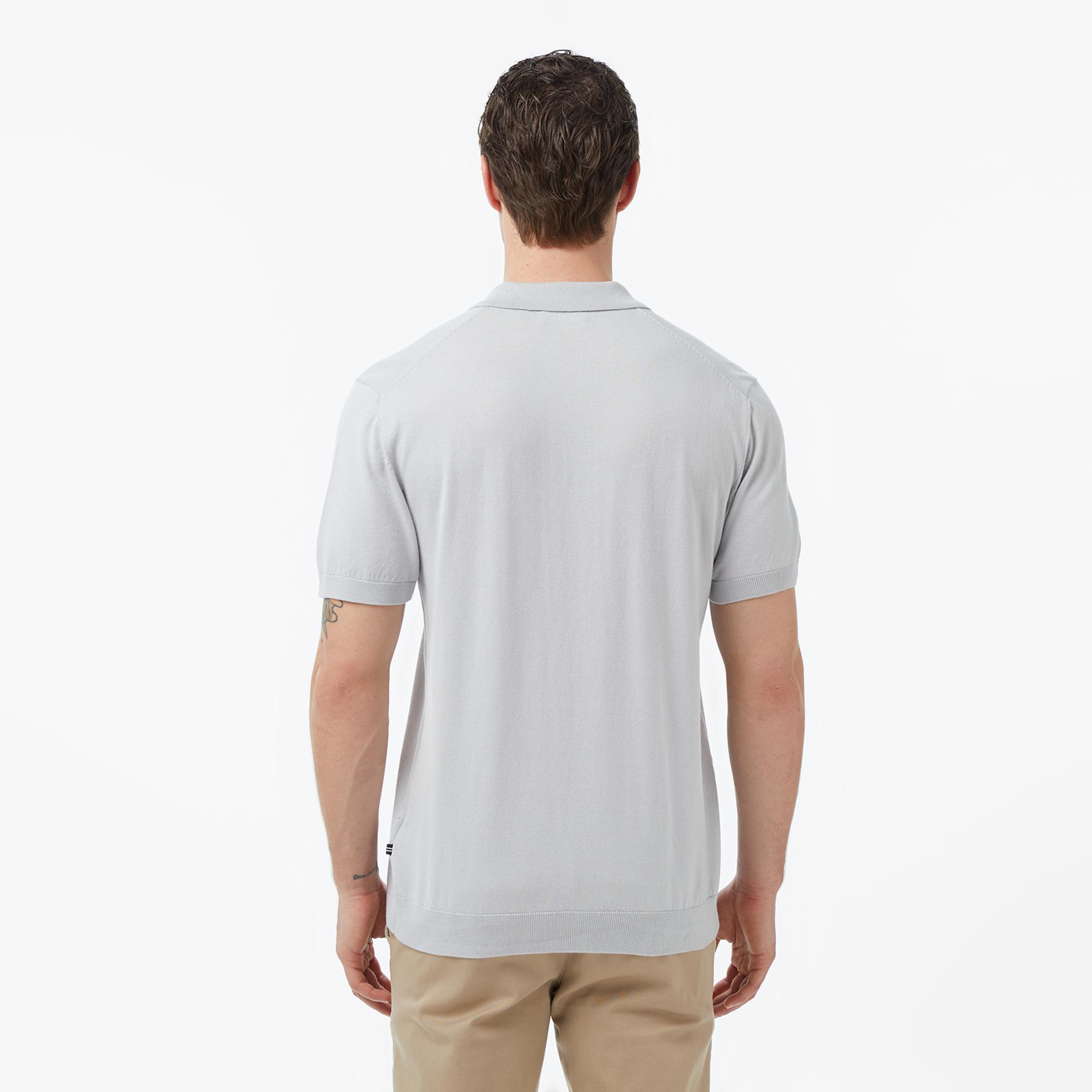 Nautica Erkek Gri Regular Fit Kısa Kollu Triko