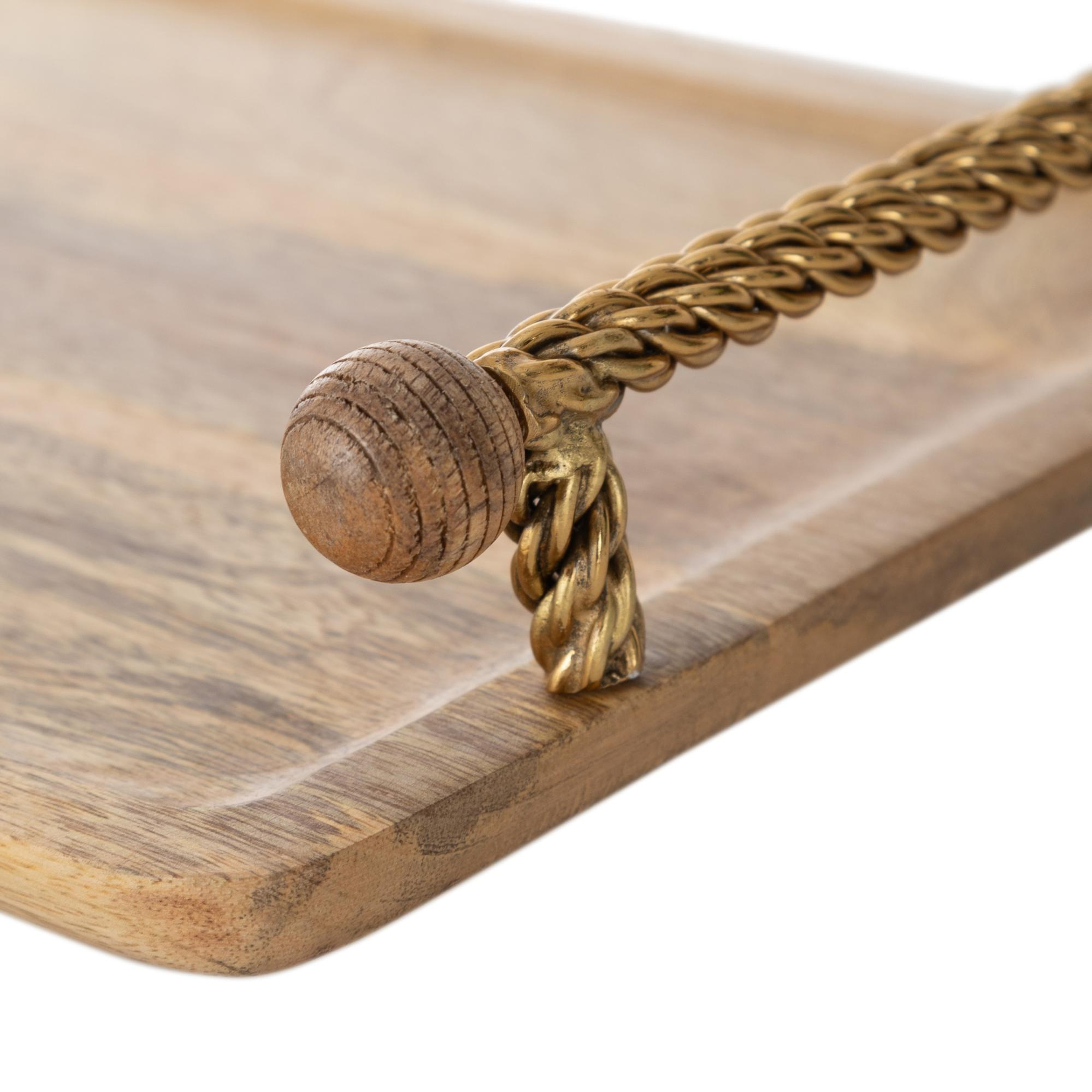 WOODEN DEKORATİF TEPSİ 40X25 CM