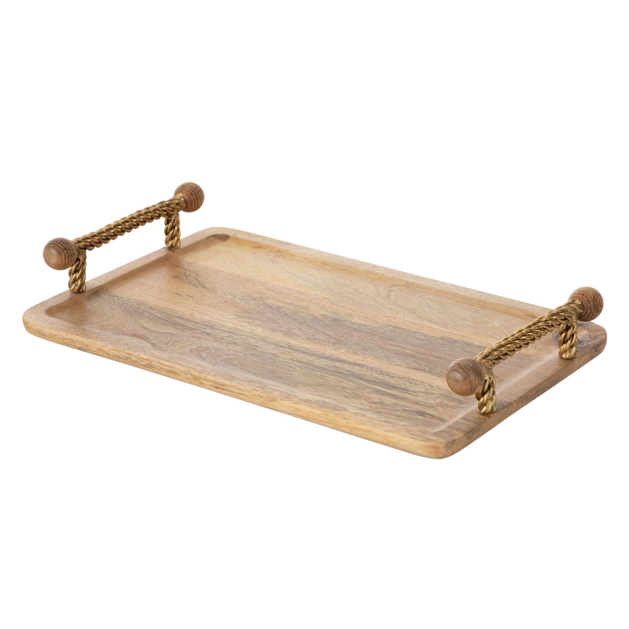 WOODEN DEKORATİF TEPSİ 40X25 CM