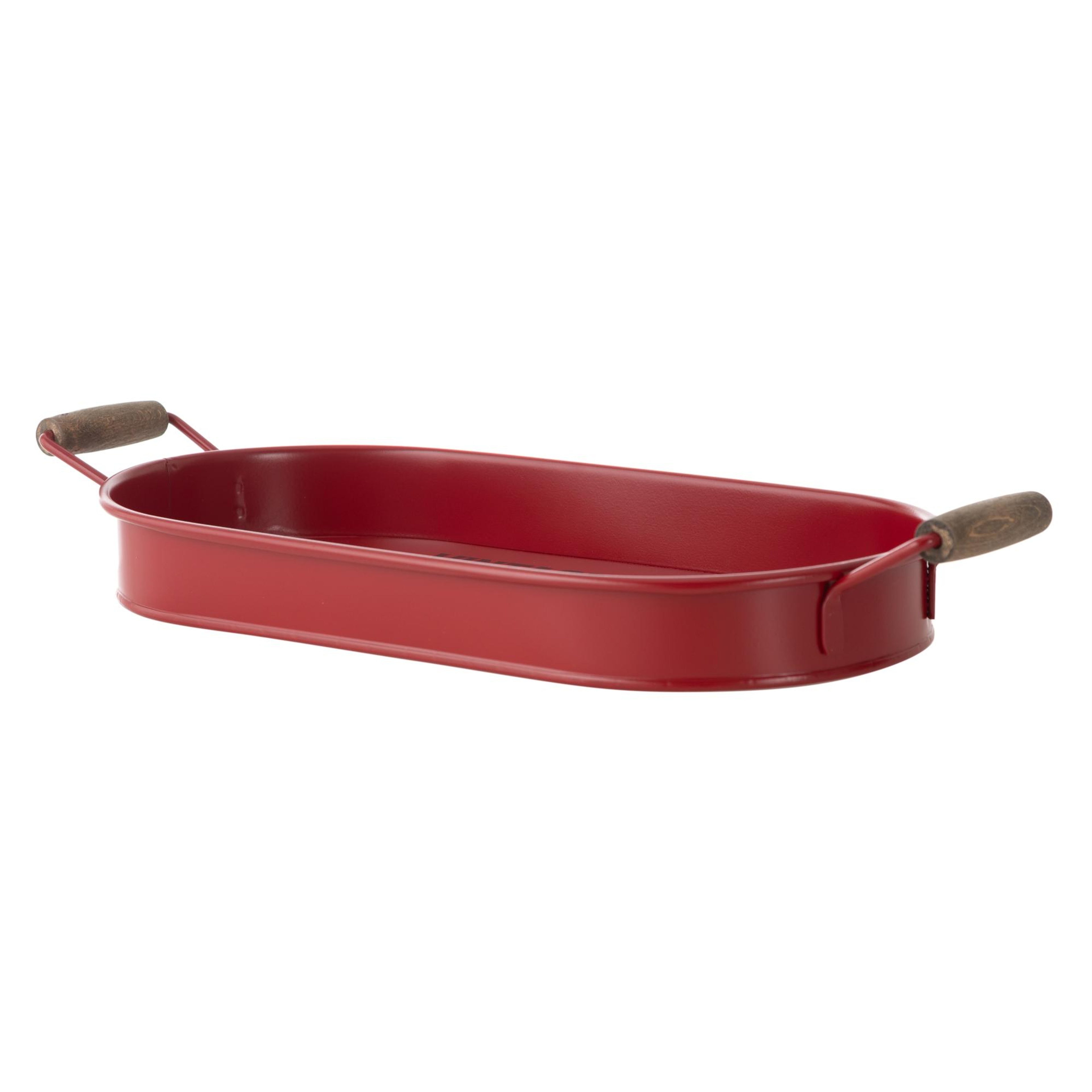 DUBLIN  OVAL TEPSİ KIRMIZI 44X22 CM