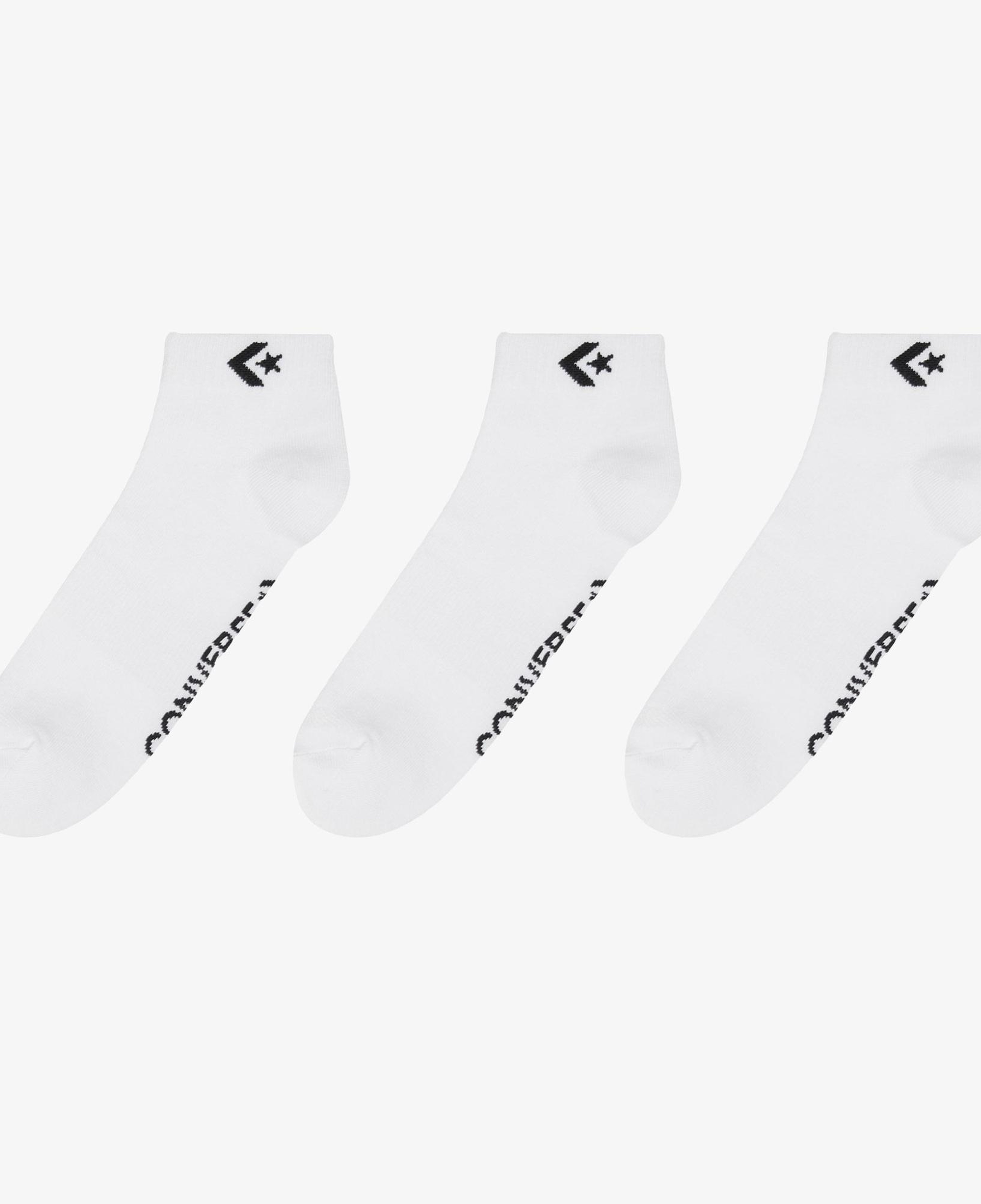 Converse Star Chevron Unisex 3'lü Beyaz Kısa Çorap