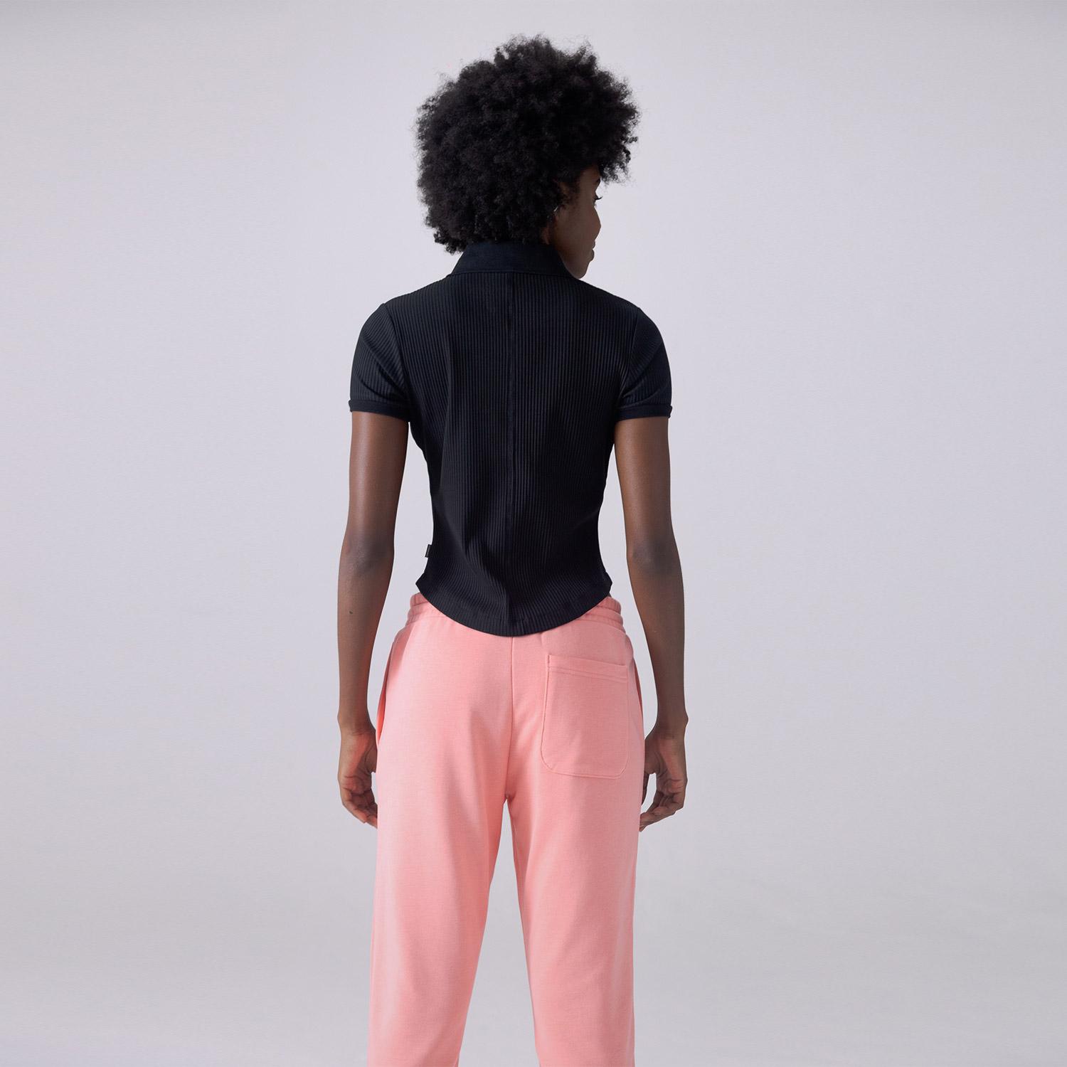 Converse Slim Fit Kadın Siyah Polo