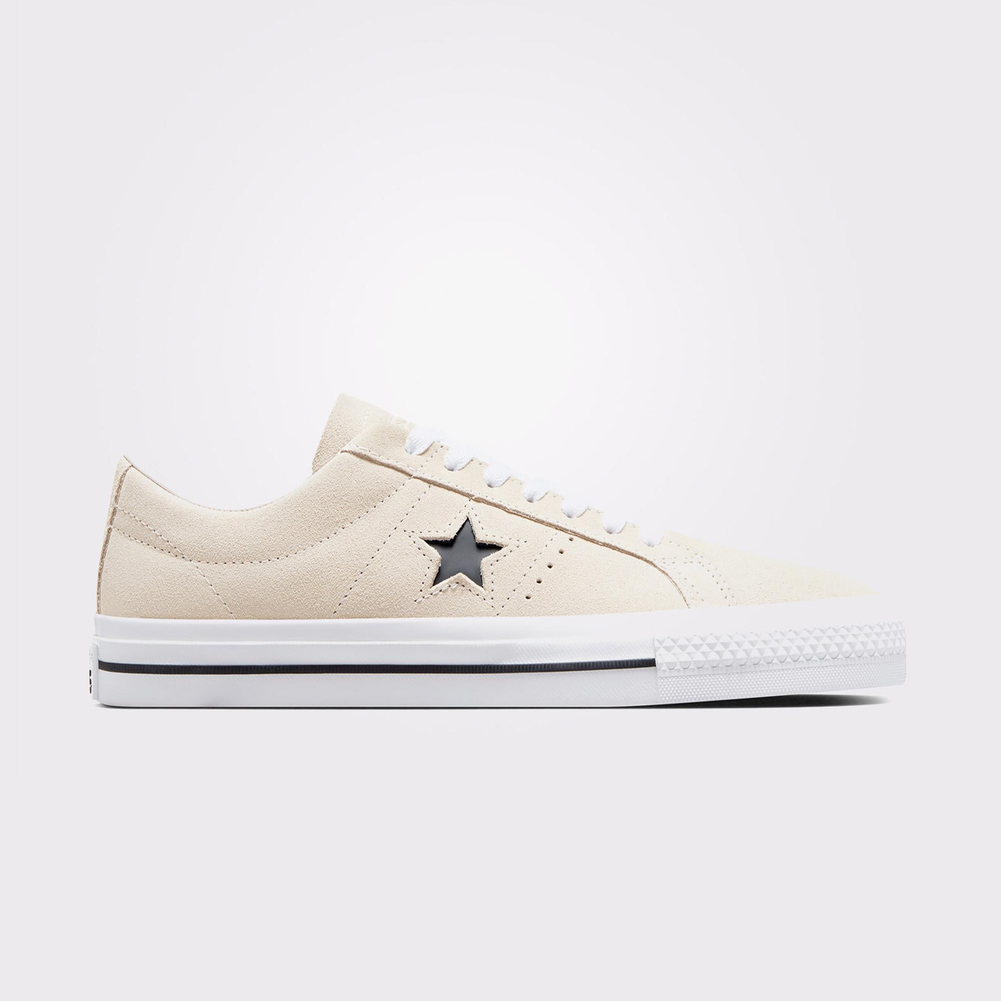 Converse Cons One Star Pro Unisex Krem Süet Sneaker
