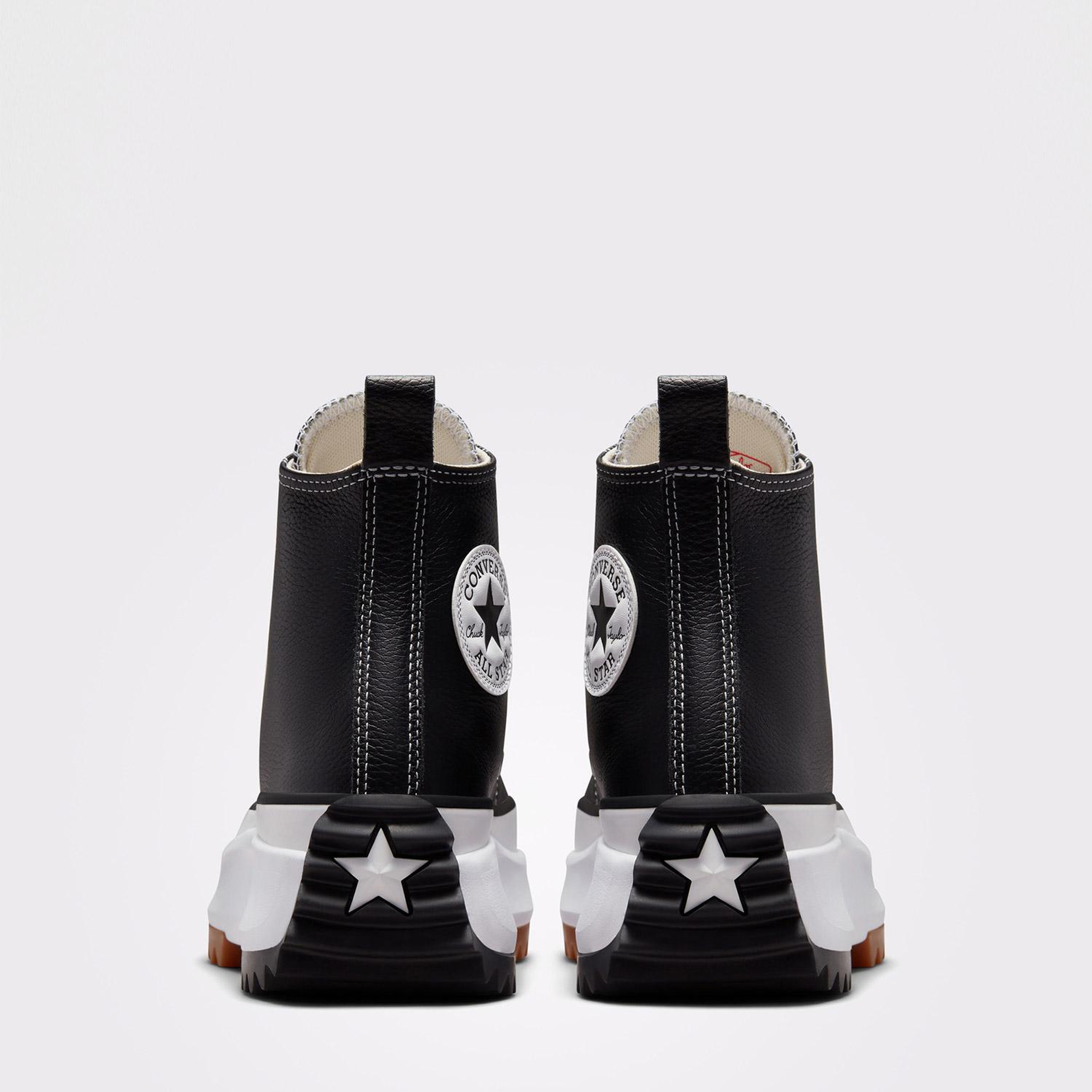 Converse Run Star Hike Foundational Unisex Siyah Deri Platform Sneaker