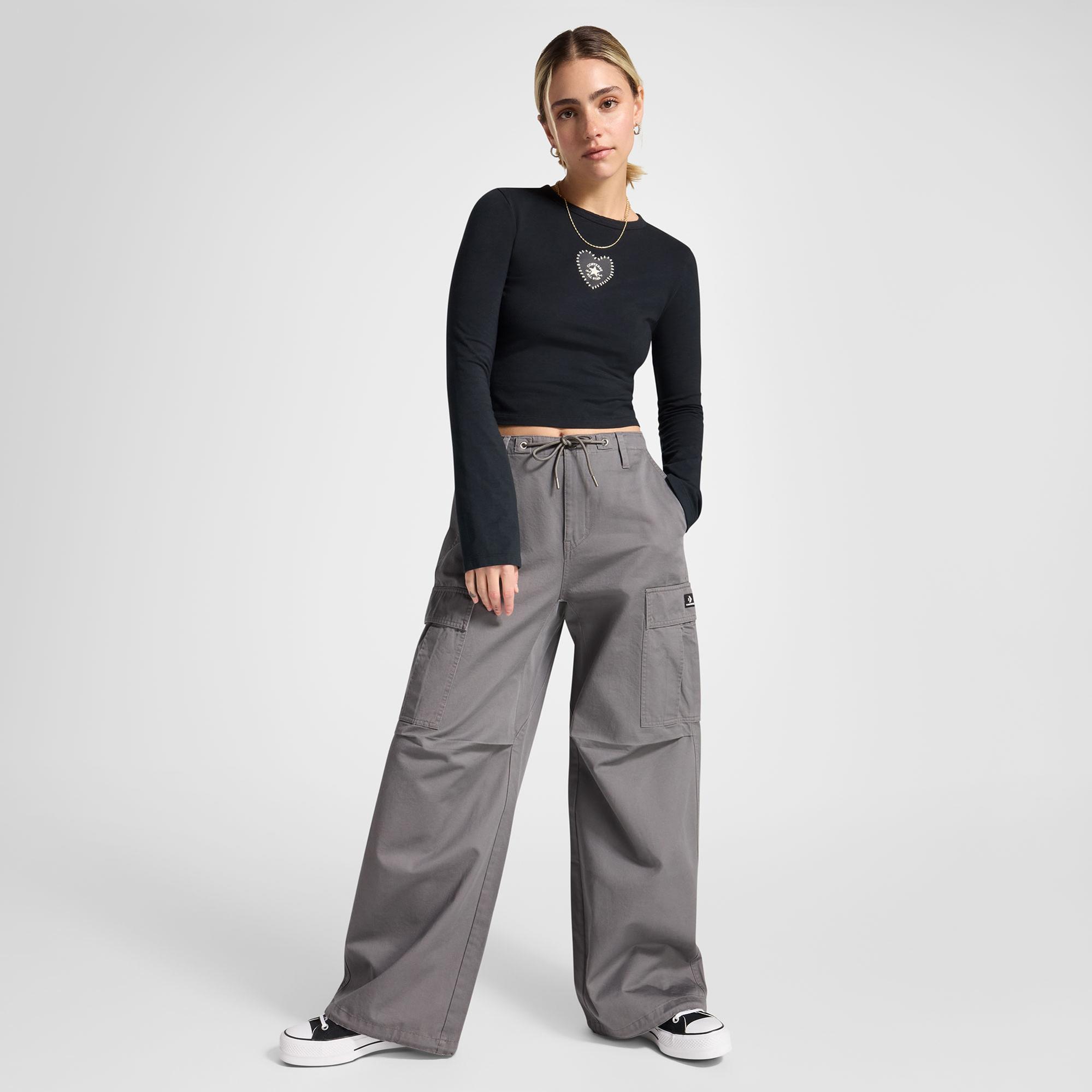 Converse Cargo Kadın Gri Pantolon