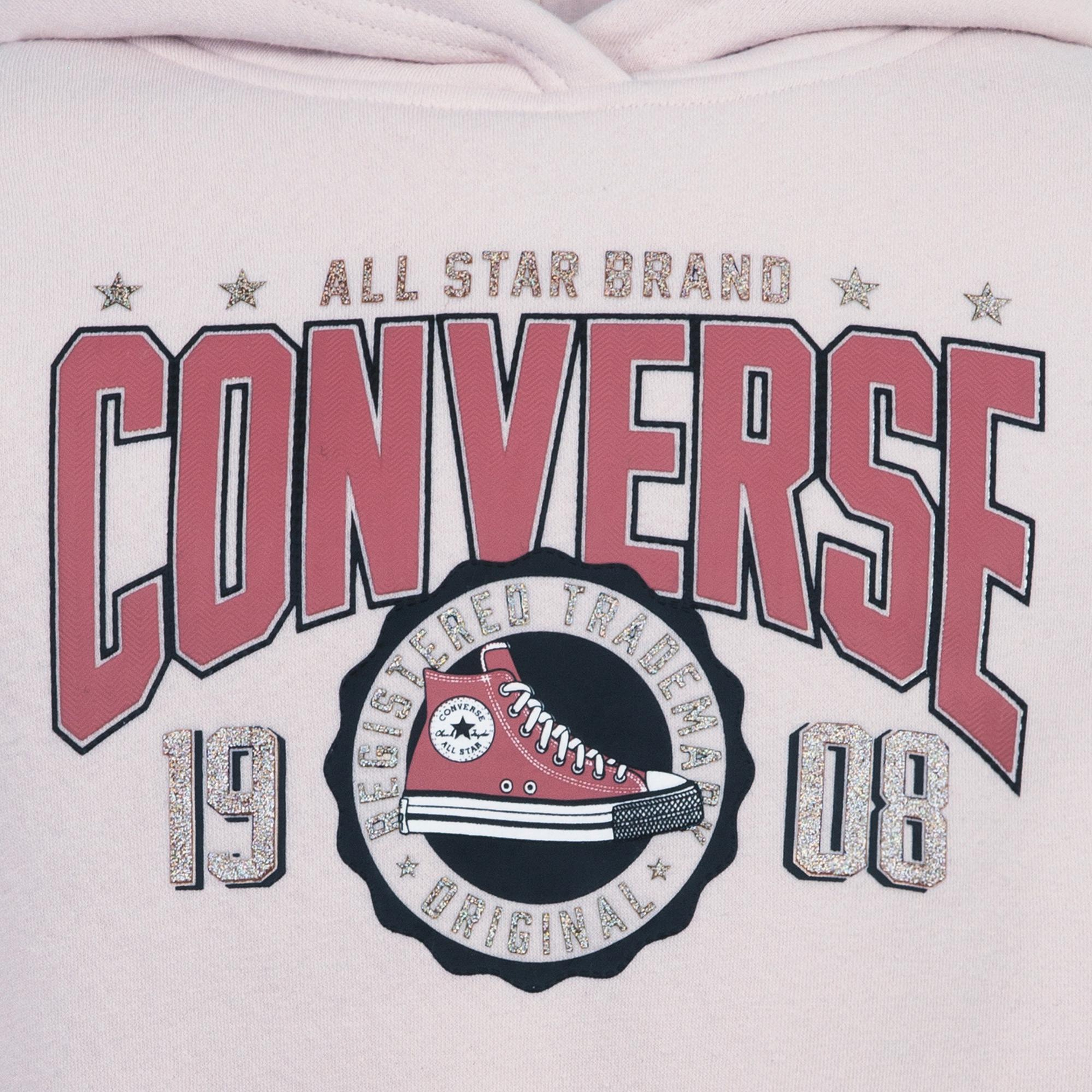 Converse Boxy Çocuk Pembe Hoodie