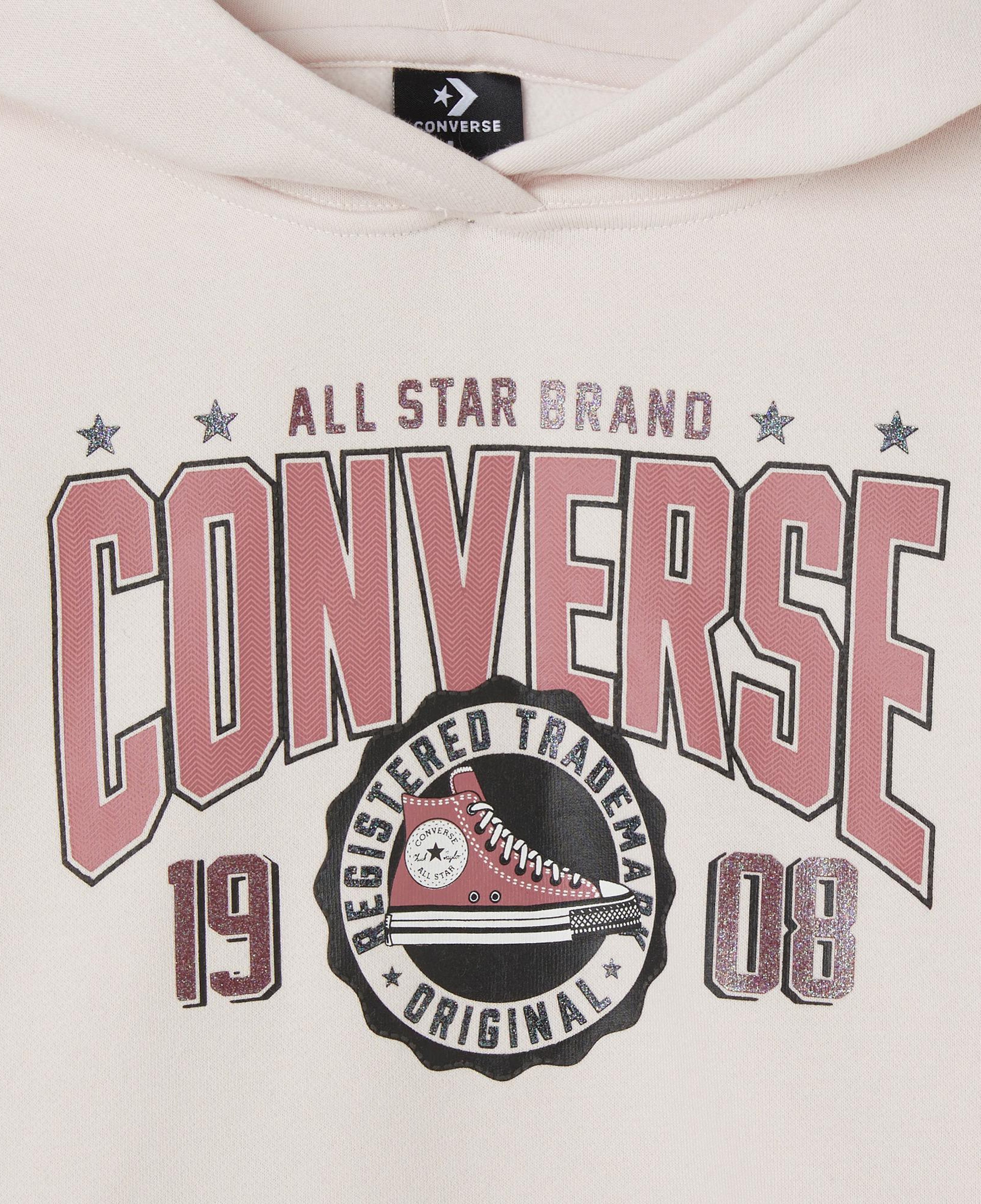 Converse Boxy Çocuk Pembe Hoodie