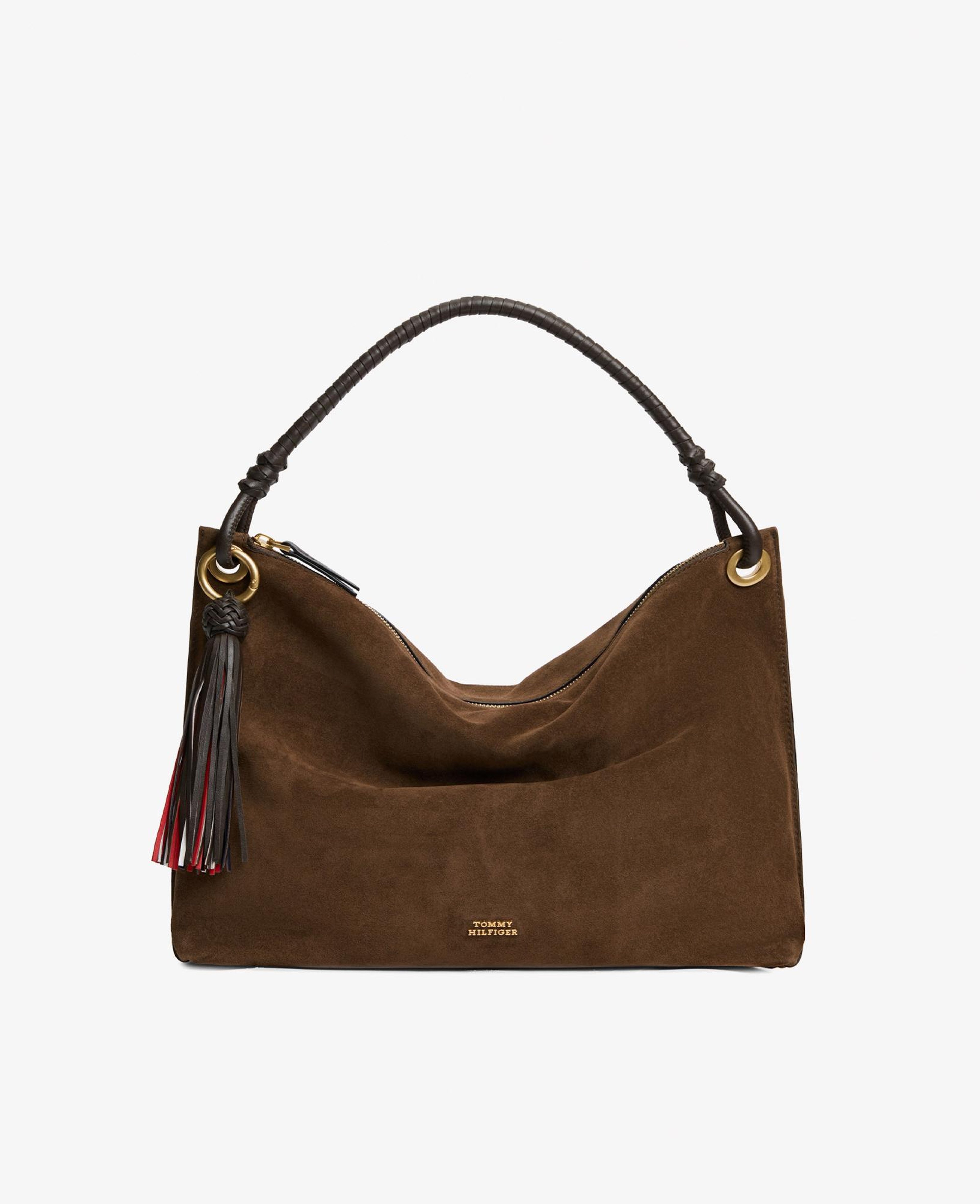 Tommy Hilfiger Statement Leather Kadın Kahverengi Omuz Çantası