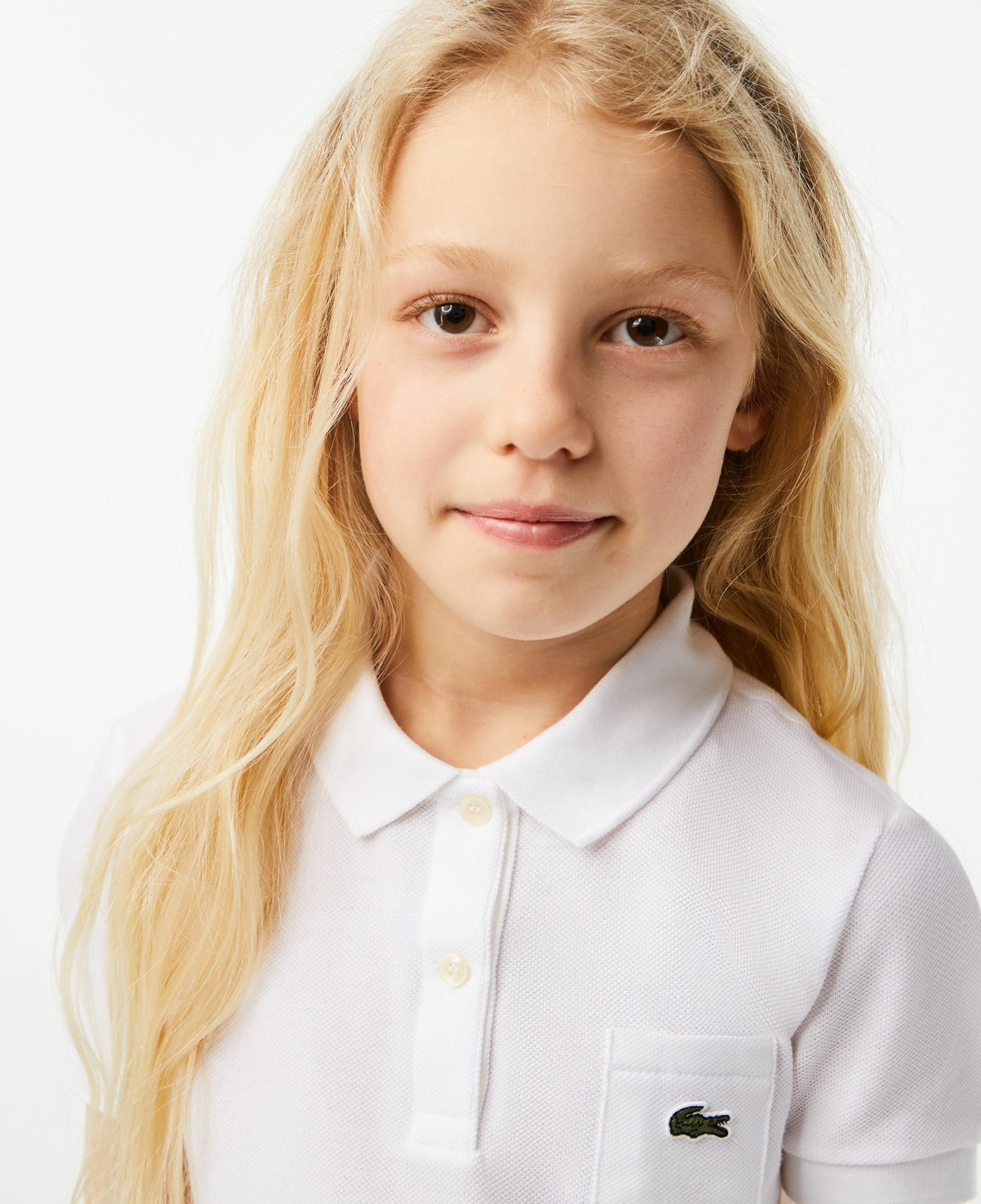 Lacoste Kız Çocuk Kısa Kollu Polo Yaka Beyaz Elbise