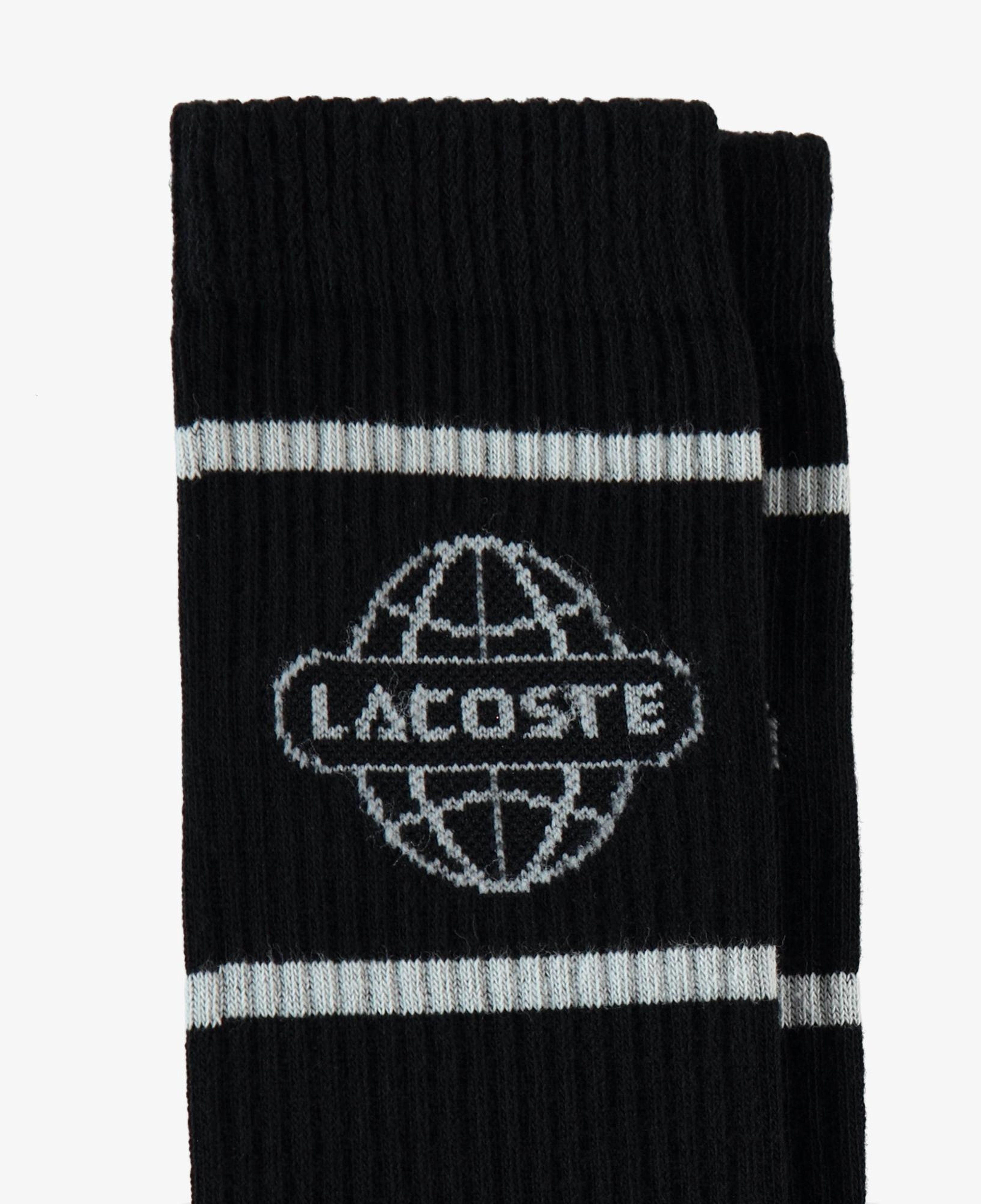 Lacoste Unisex Baskılı Siyah Çorap