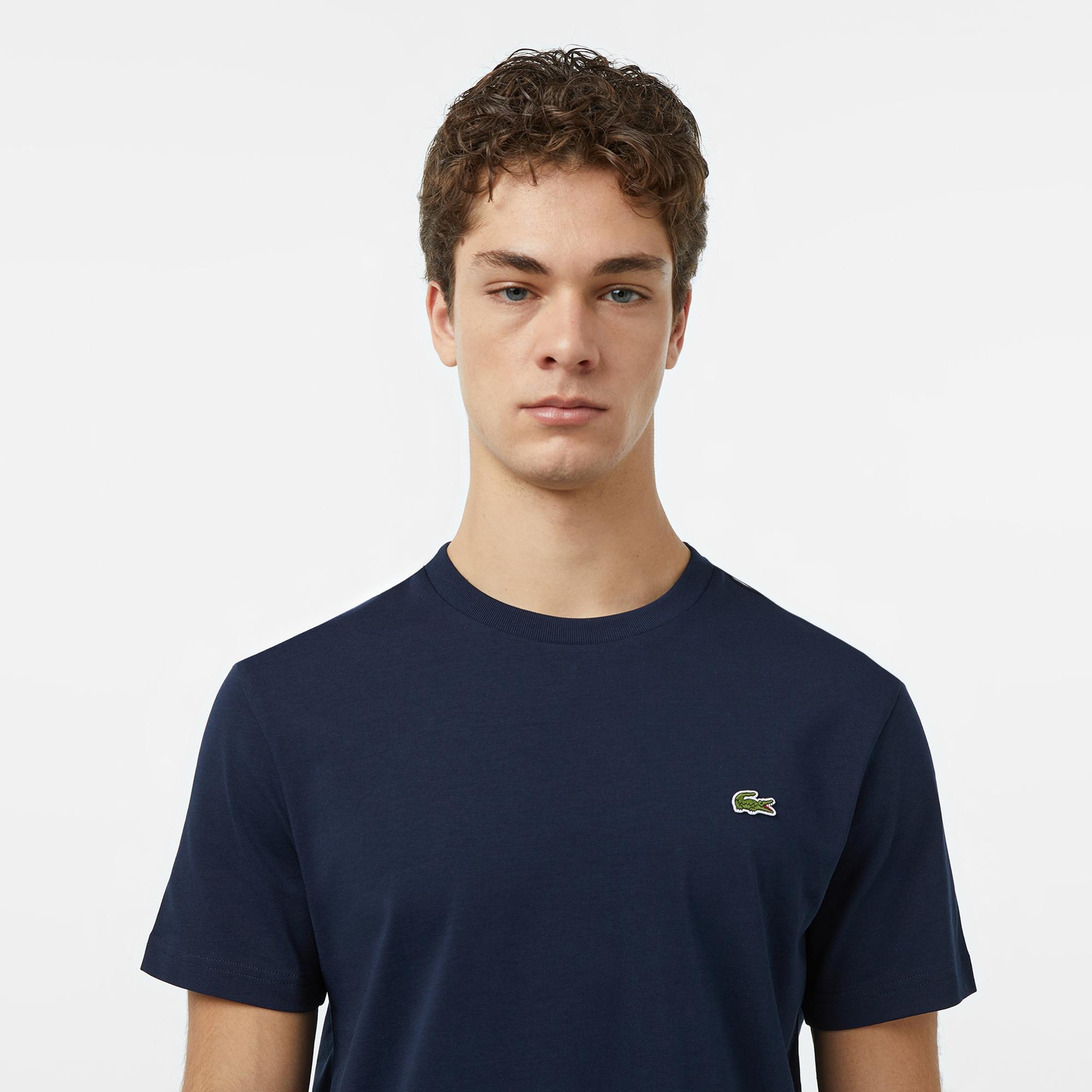 Lacoste x Rolex Paris Unisex Regular Fit Bisiklet Yaka Lacivert T-Shirt