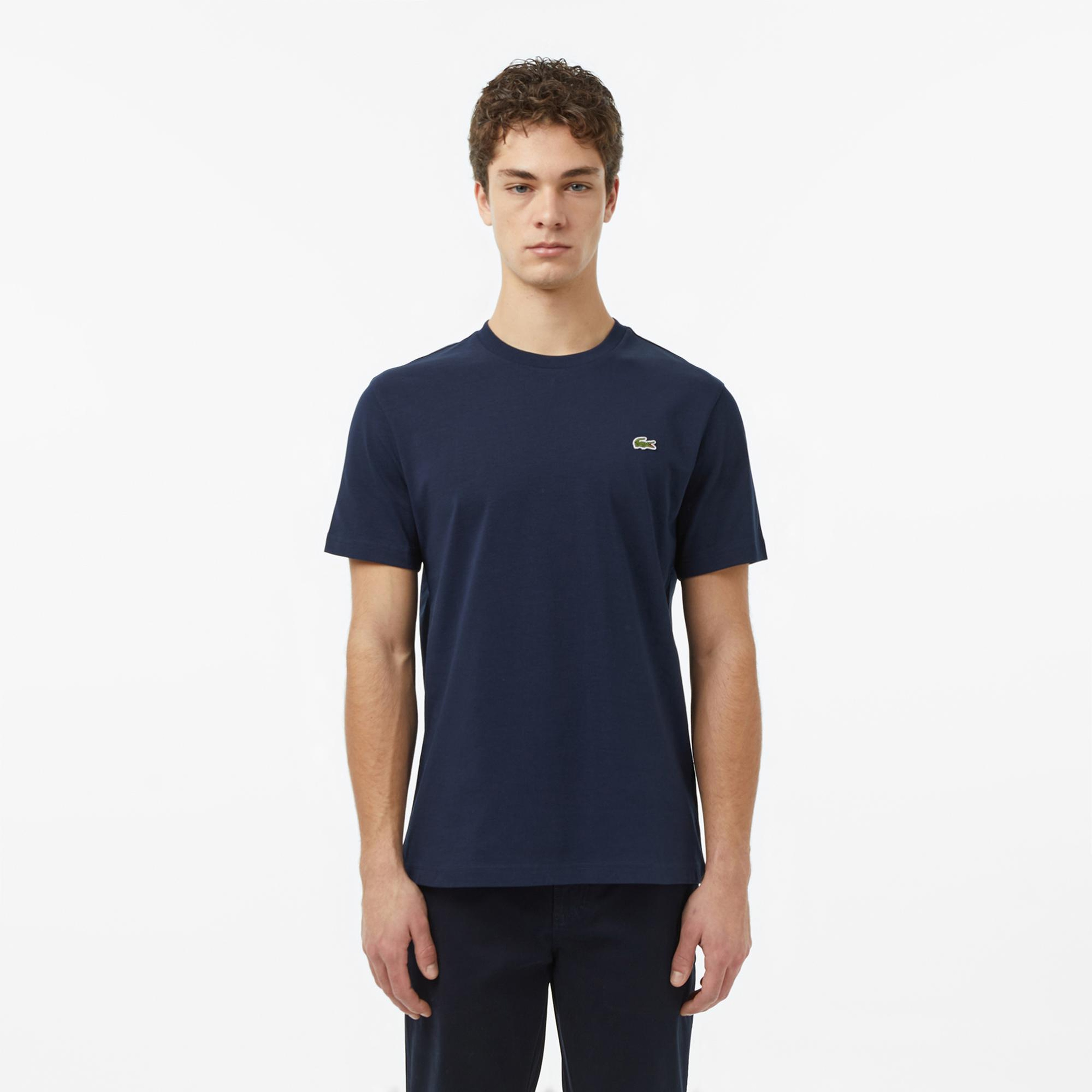 Lacoste x Rolex Paris Unisex Regular Fit Bisiklet Yaka Lacivert T-Shirt
