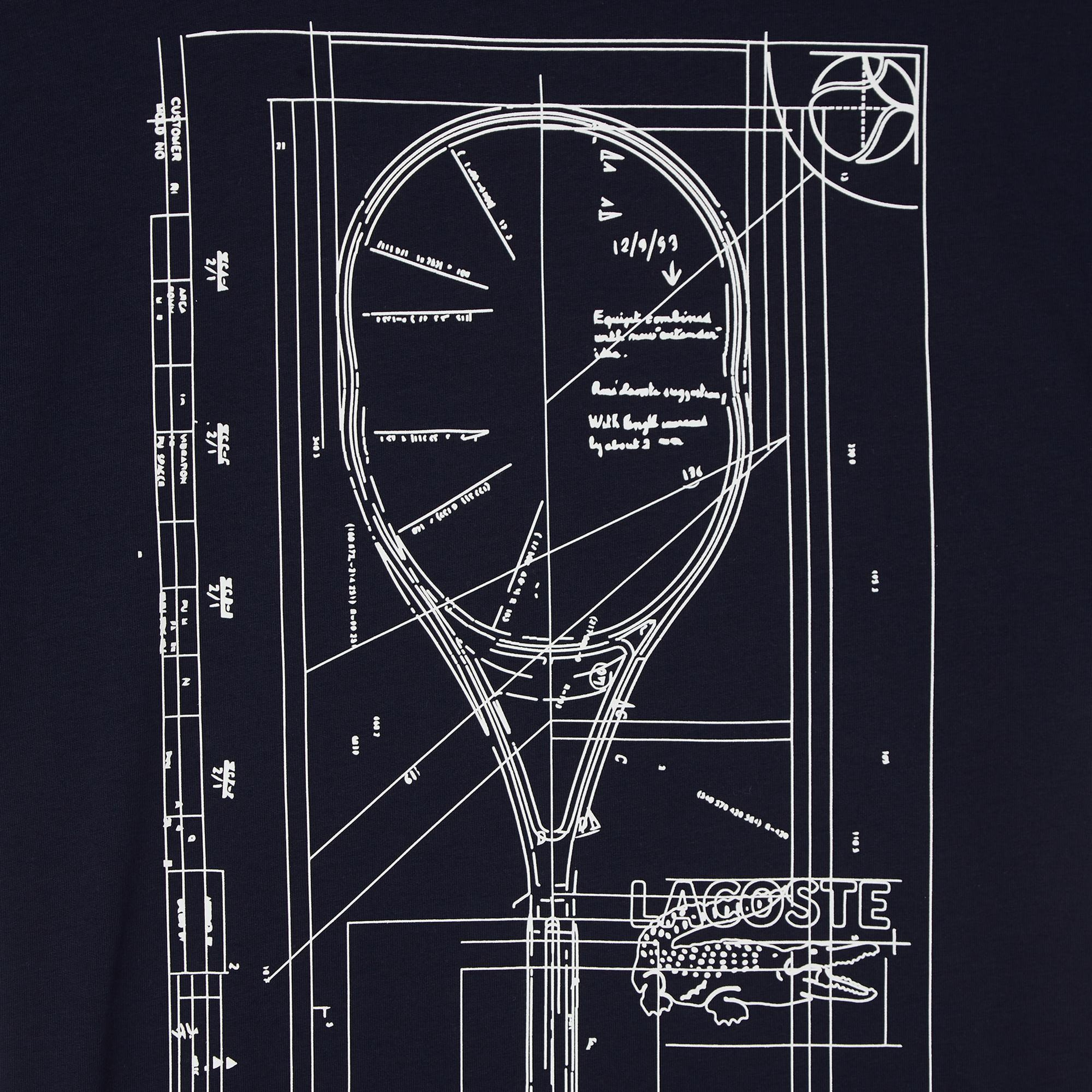 Lacoste x Rolex Paris Unisex Regular Fit Bisiklet Yaka Lacivert T-Shirt