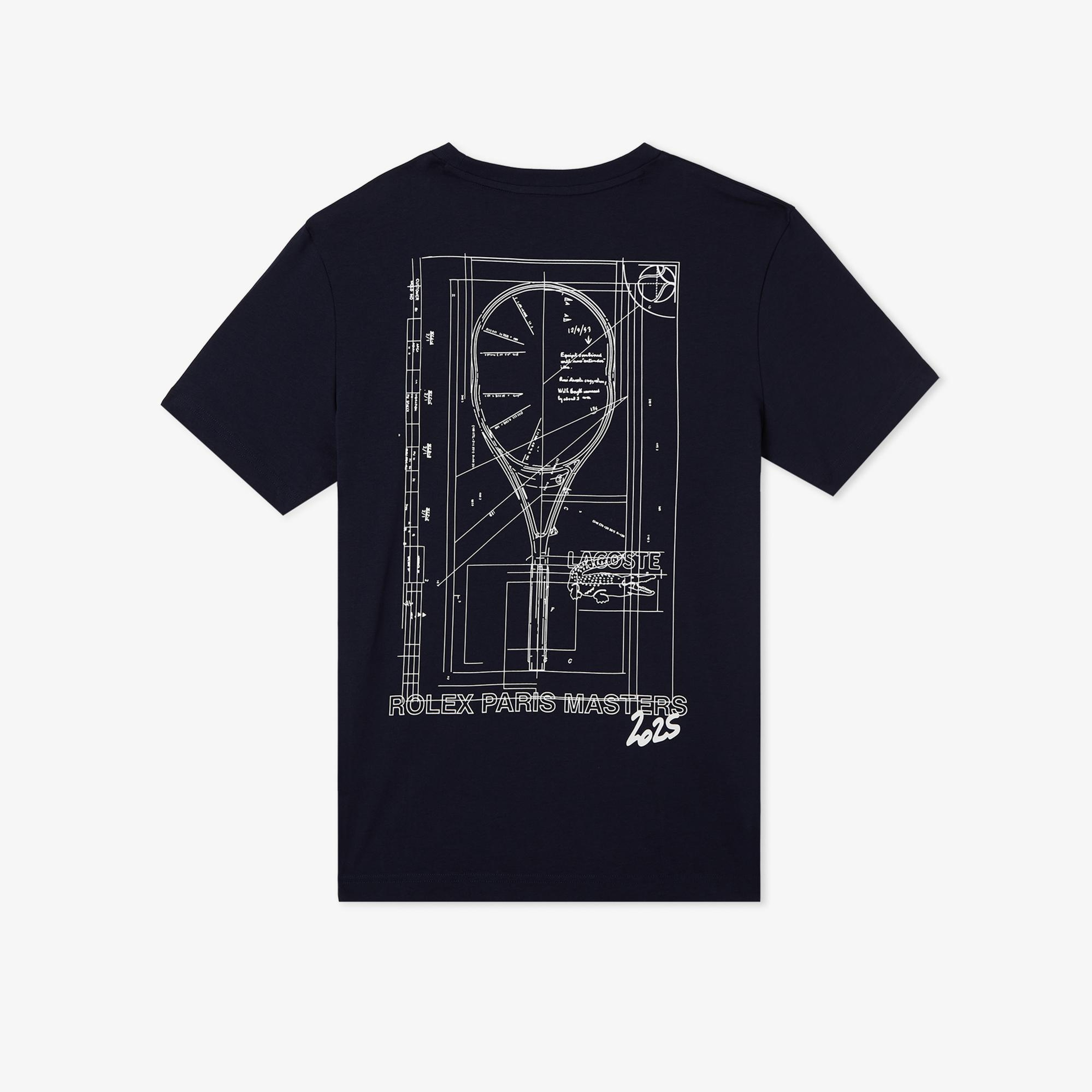 Lacoste x Rolex Paris Unisex Regular Fit Bisiklet Yaka Lacivert T-Shirt