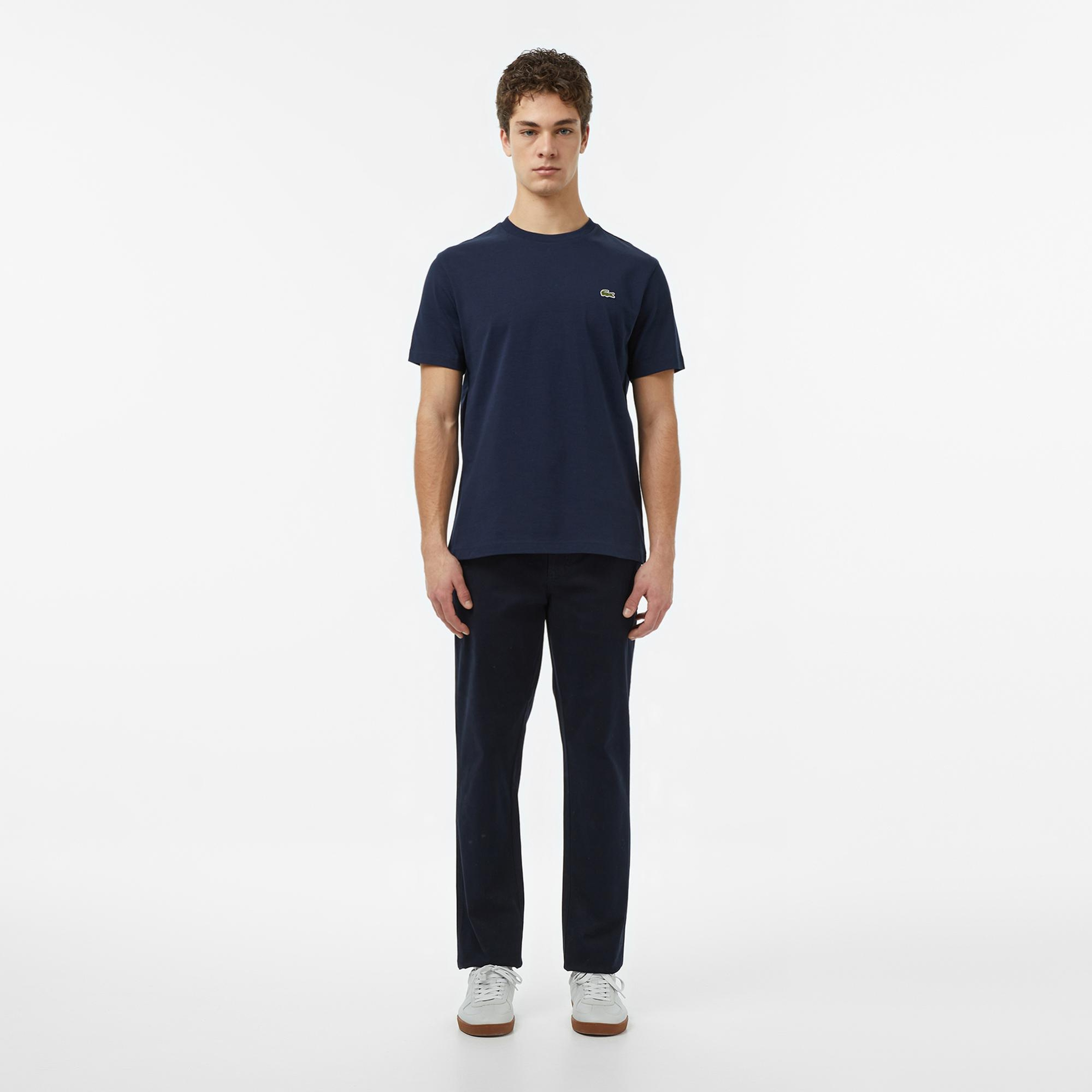 Lacoste x Rolex Paris Unisex Regular Fit Bisiklet Yaka Lacivert T-Shirt