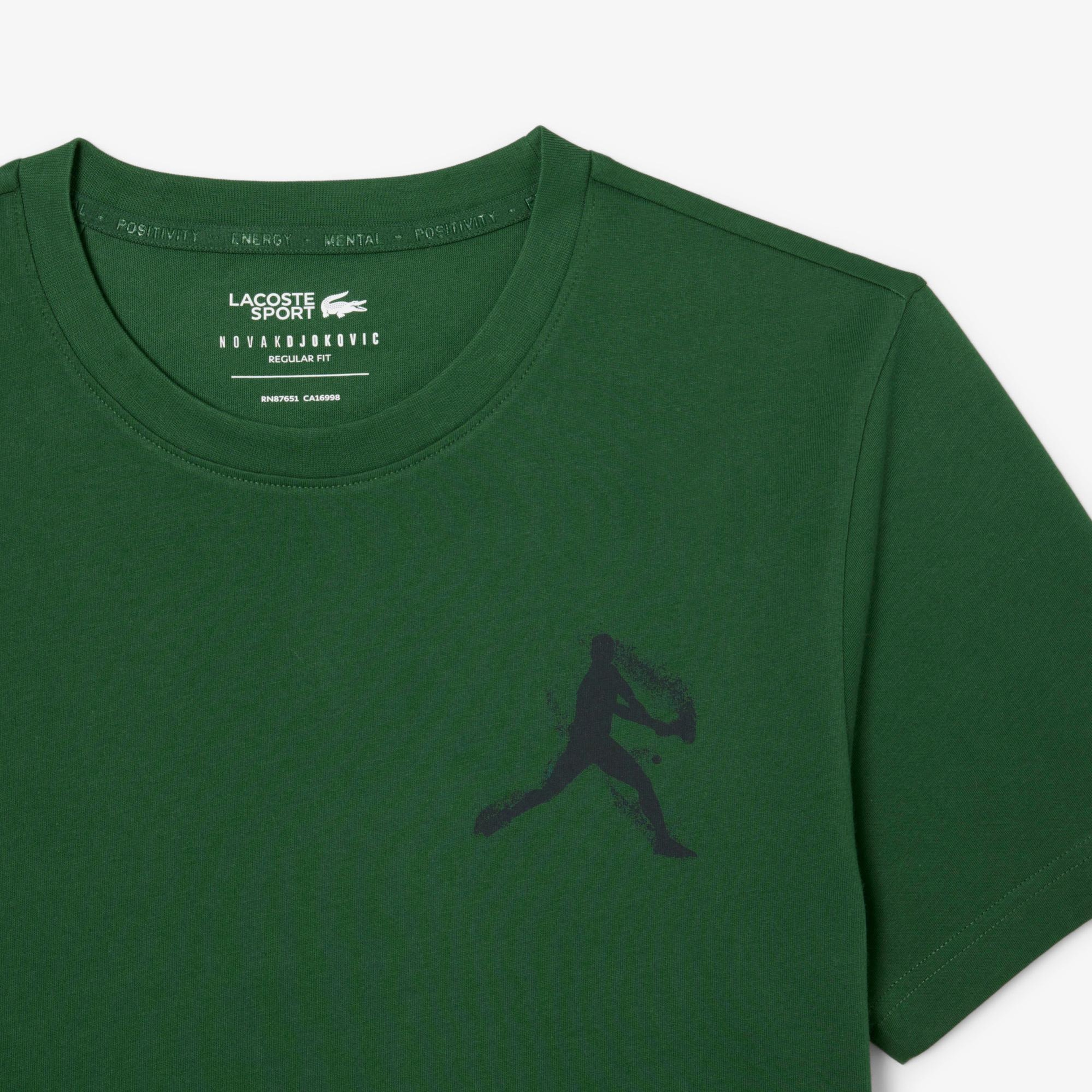 Lacoste Sport X Novak Djokovic Erkek Regular Fit Bisiklet Yaka Yeşil T-Shirt