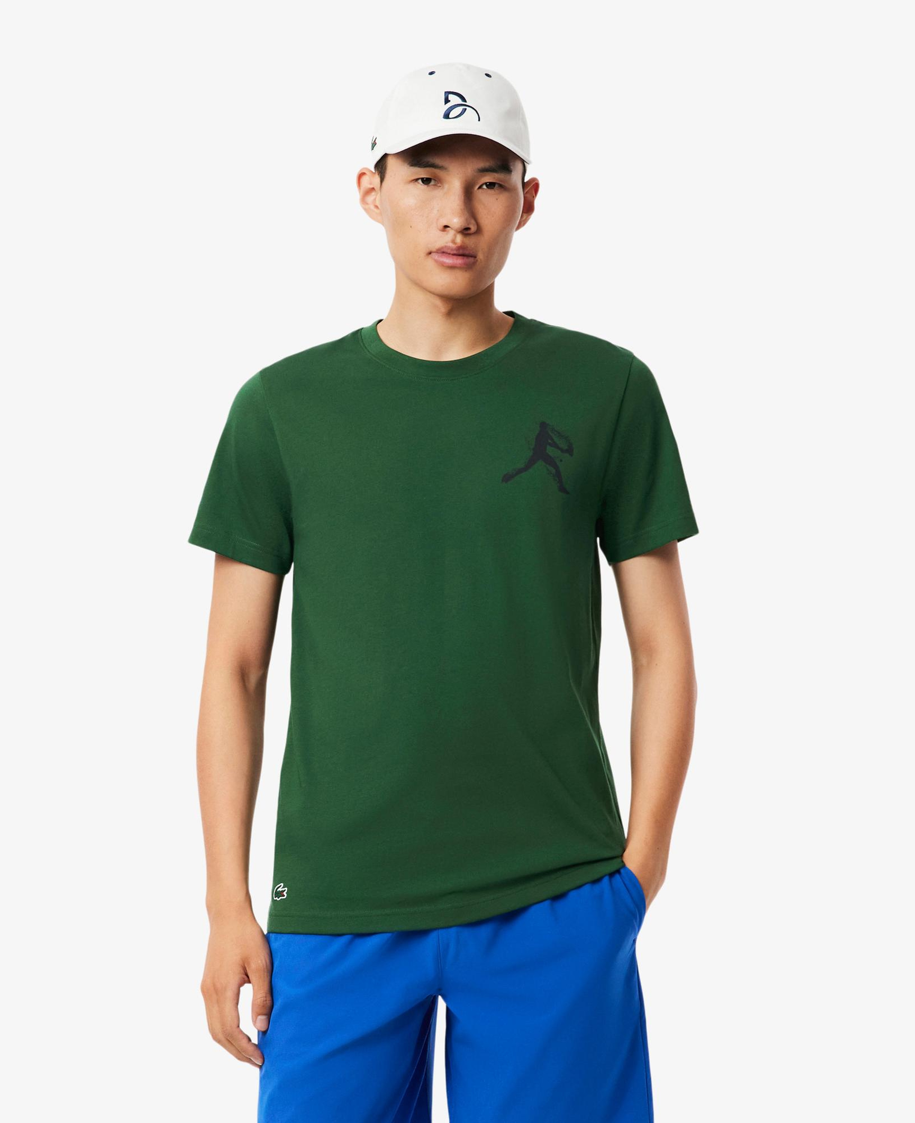 Lacoste Sport X Novak Djokovic Erkek Regular Fit Bisiklet Yaka Yeşil T-Shirt