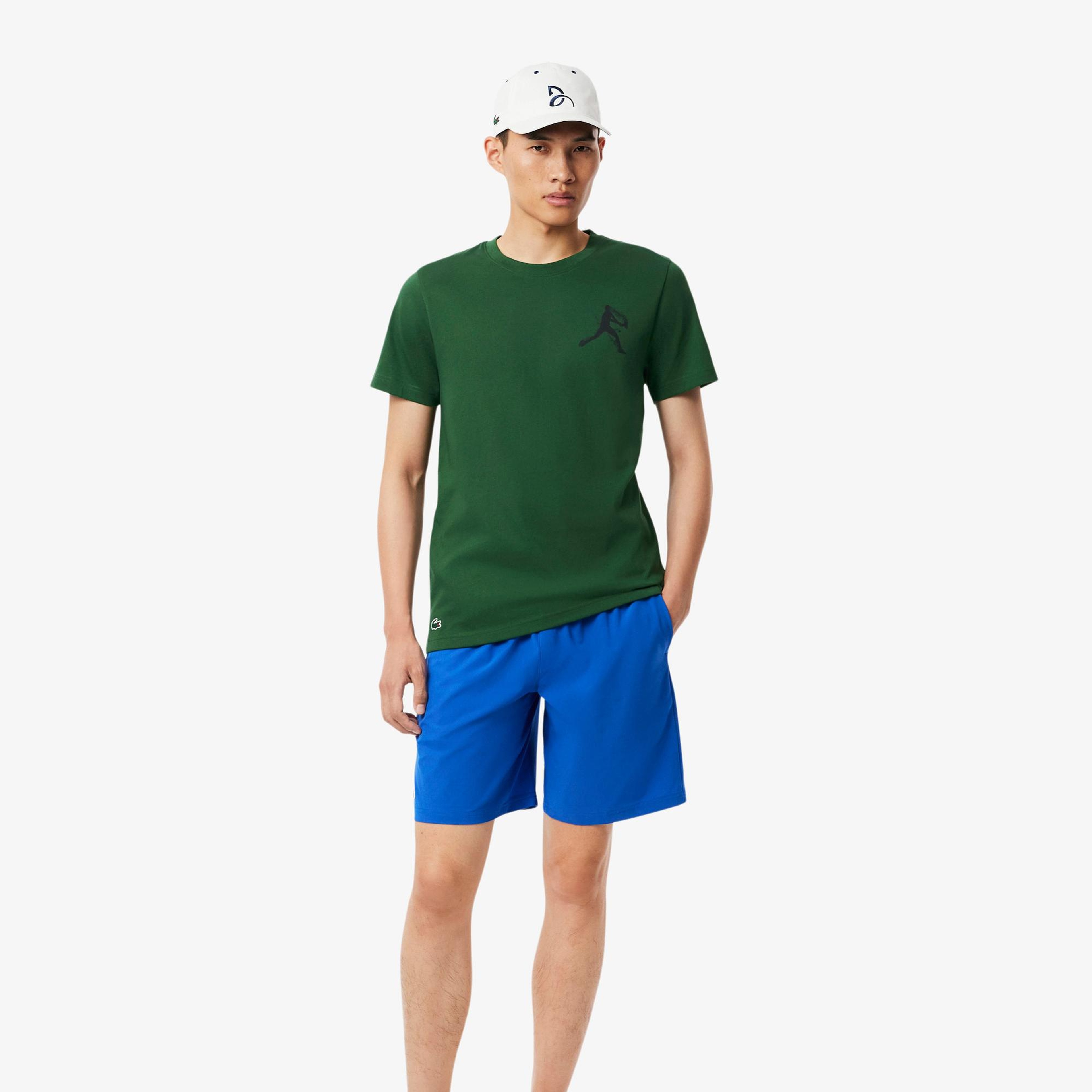 Lacoste Sport X Novak Djokovic Erkek Regular Fit Bisiklet Yaka Yeşil T-Shirt