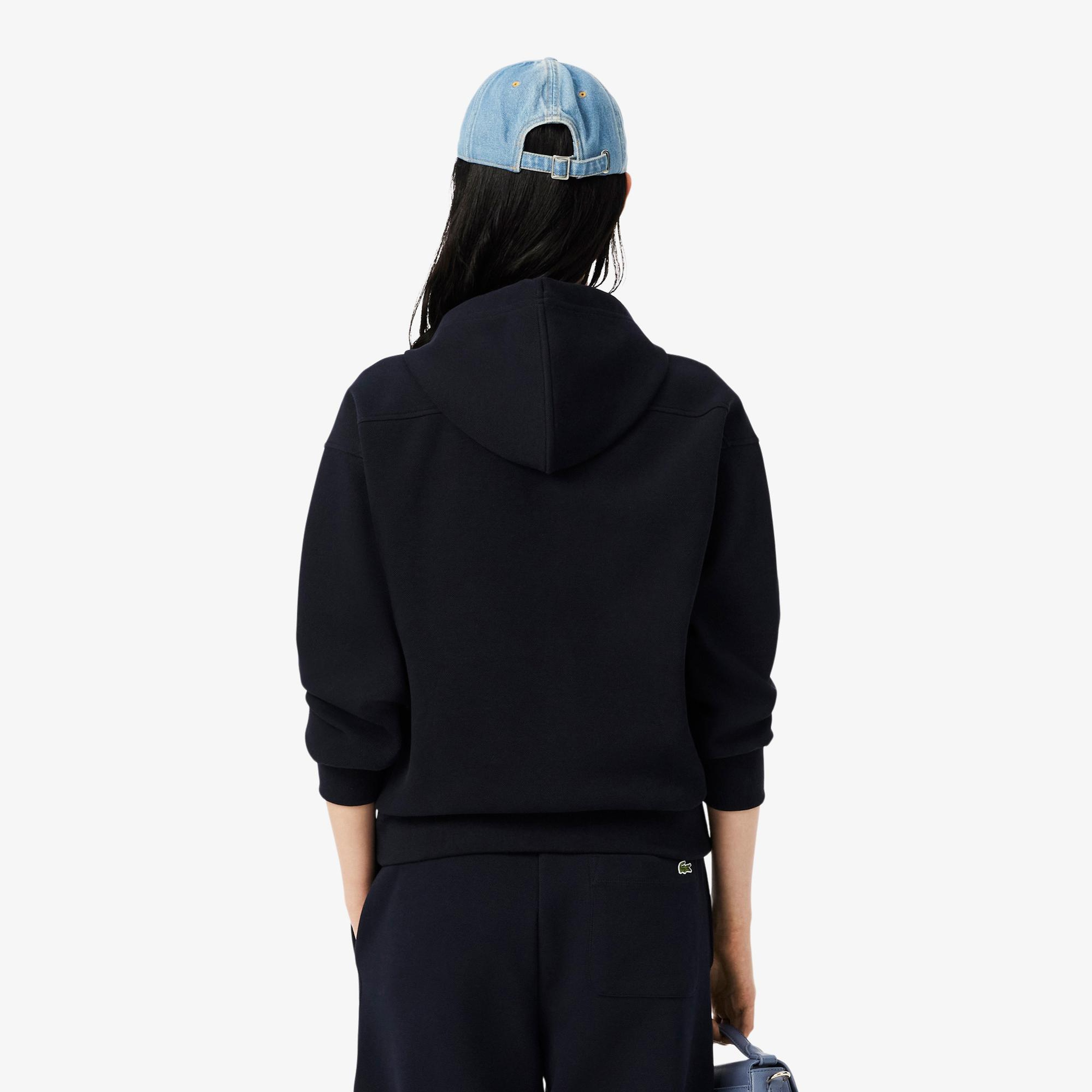 Lacoste Kadın Regular Fit Fermuarlı Lacivert Sweatshirt