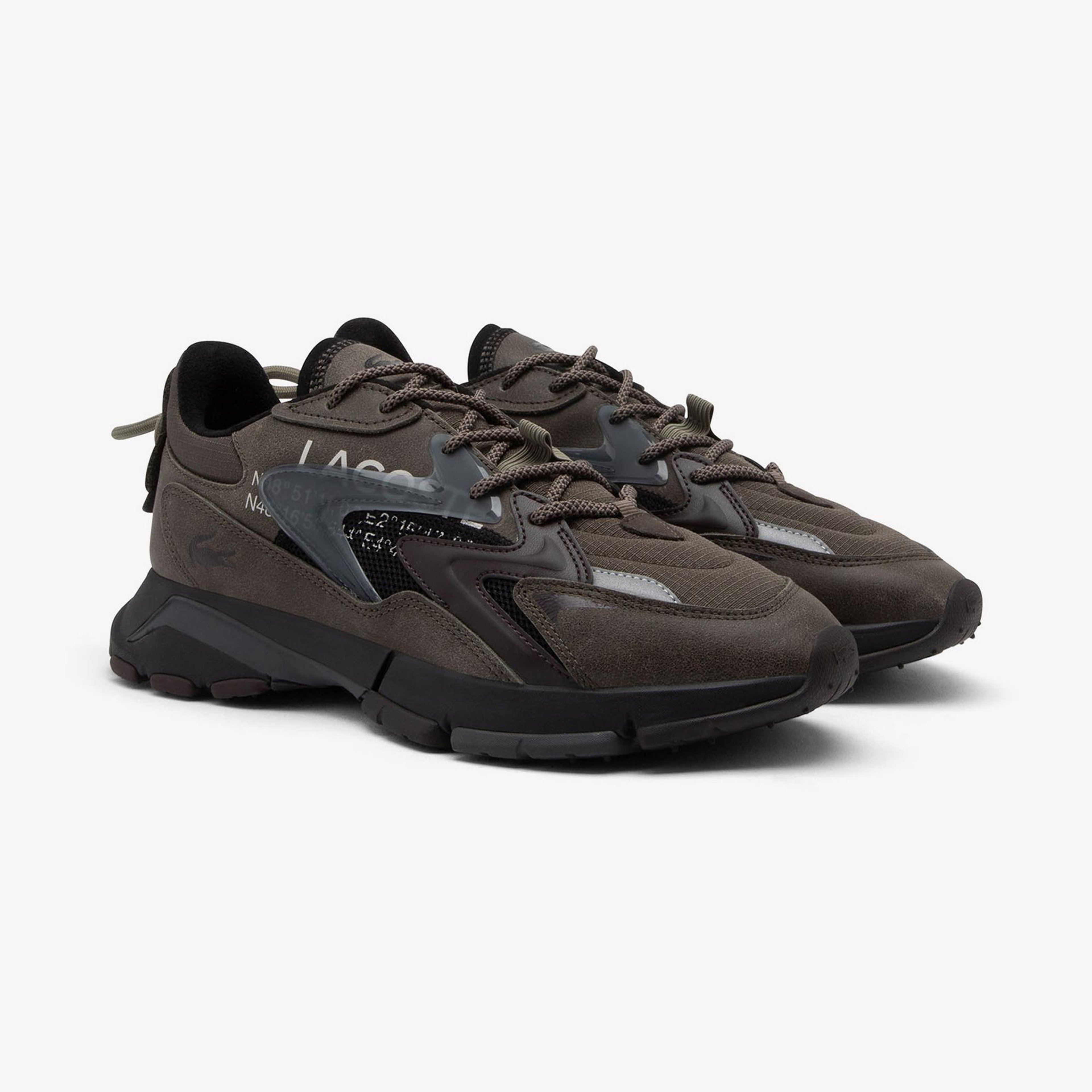 Lacoste L003 Neo Tech Erkek Koyu Kahverengi Sneaker