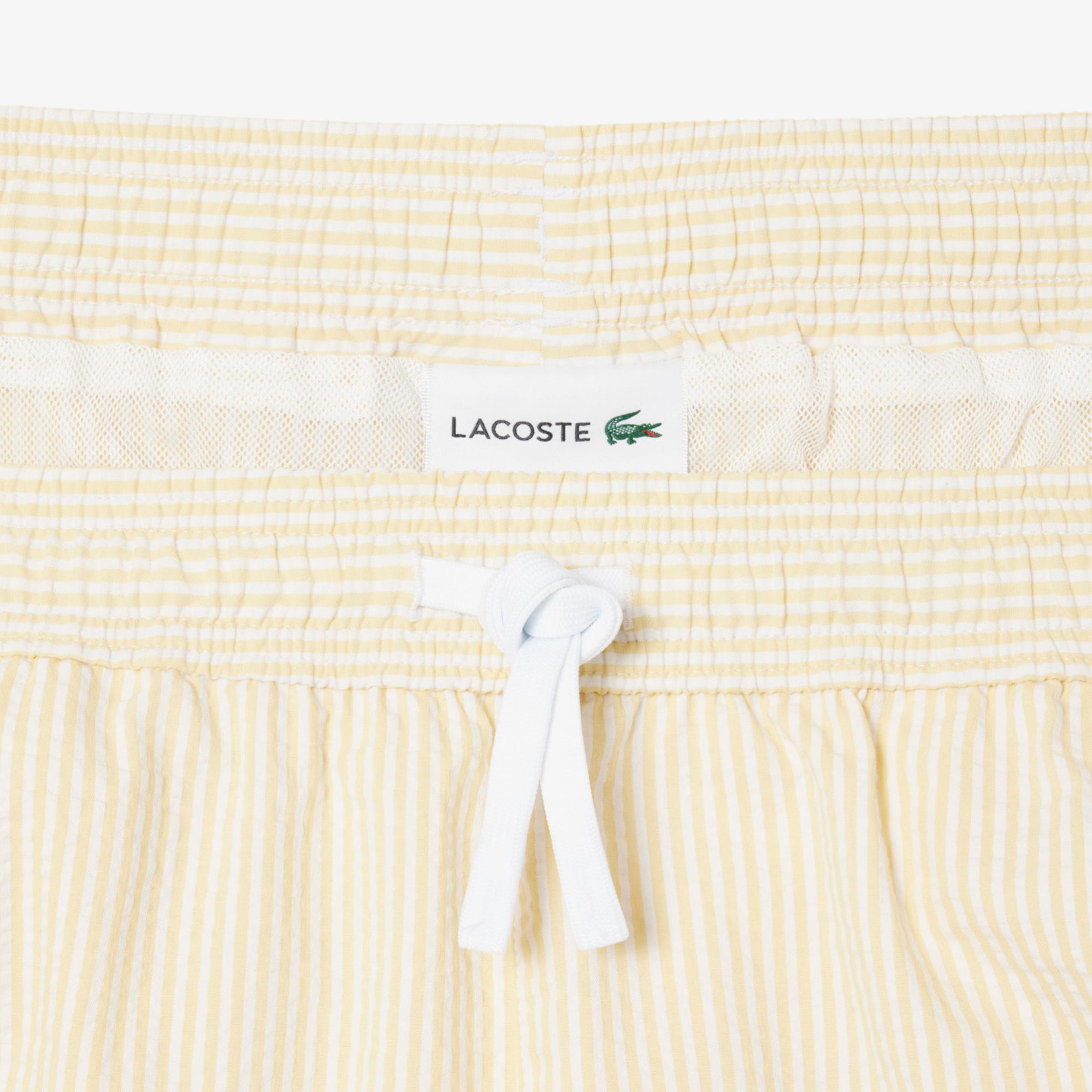 Lacoste Erkek Çizgili Sarı Mayo