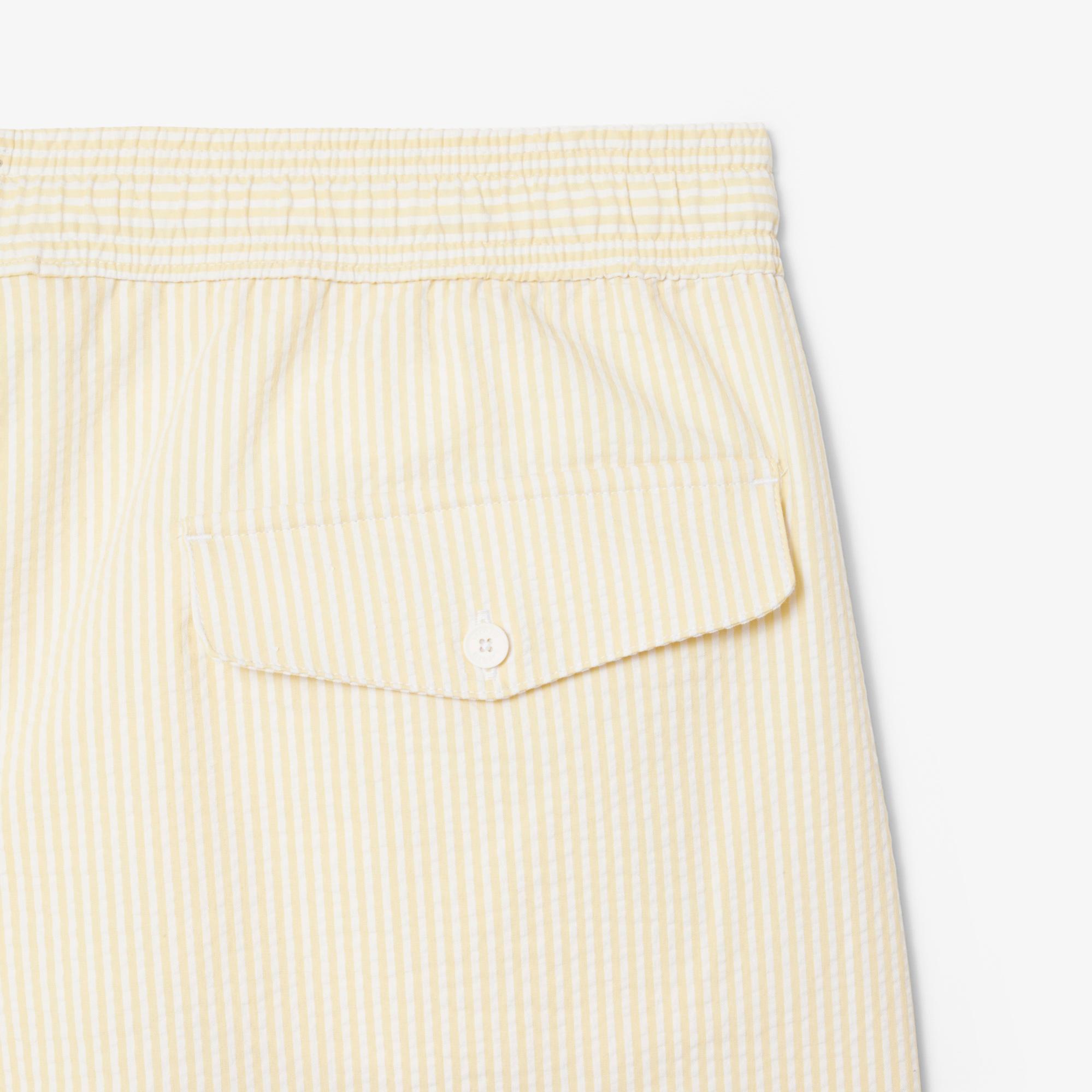 Lacoste Erkek Çizgili Sarı Mayo