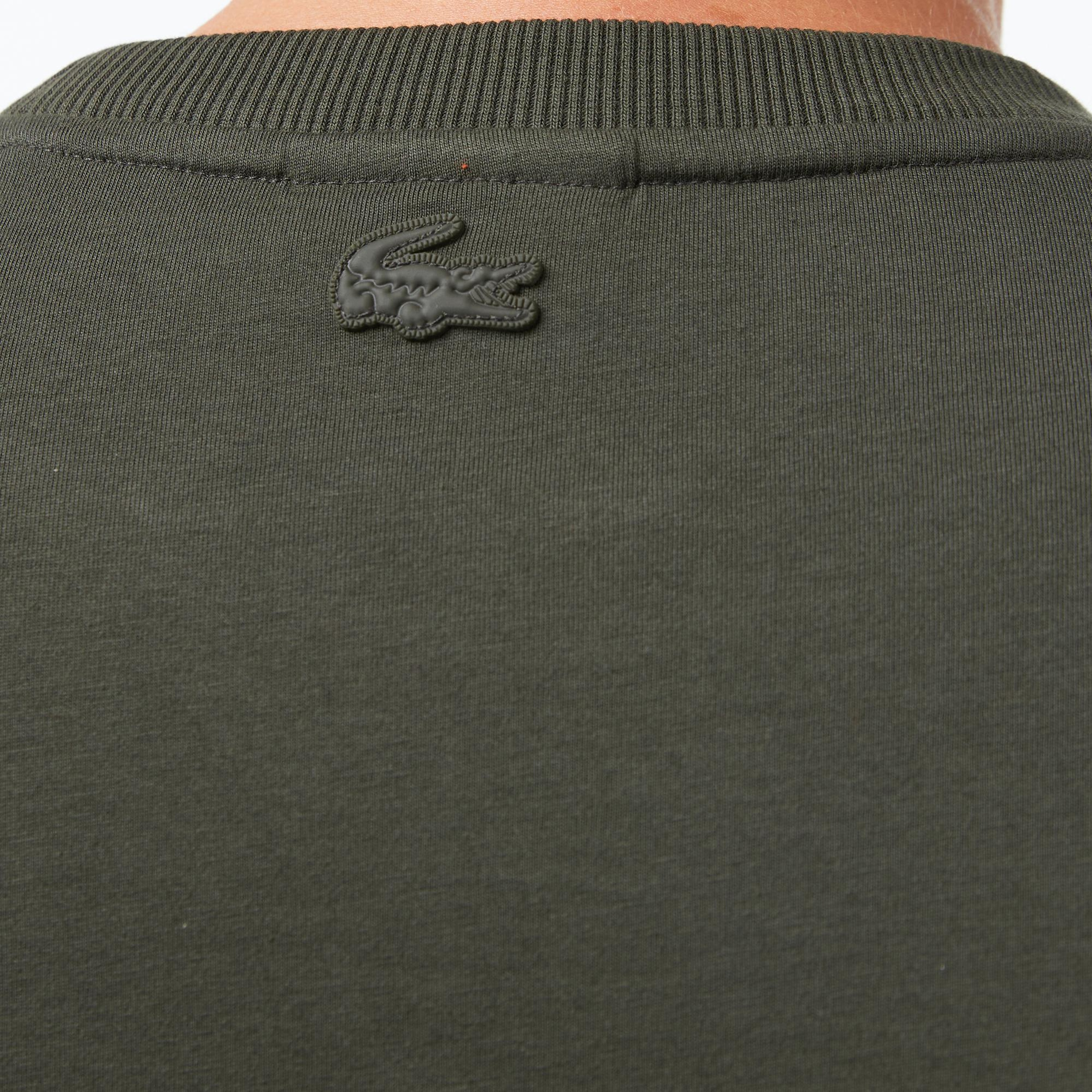 Lacoste Erkek Regular Fit Bisiklet Yaka Baskılı Haki T-Shirt