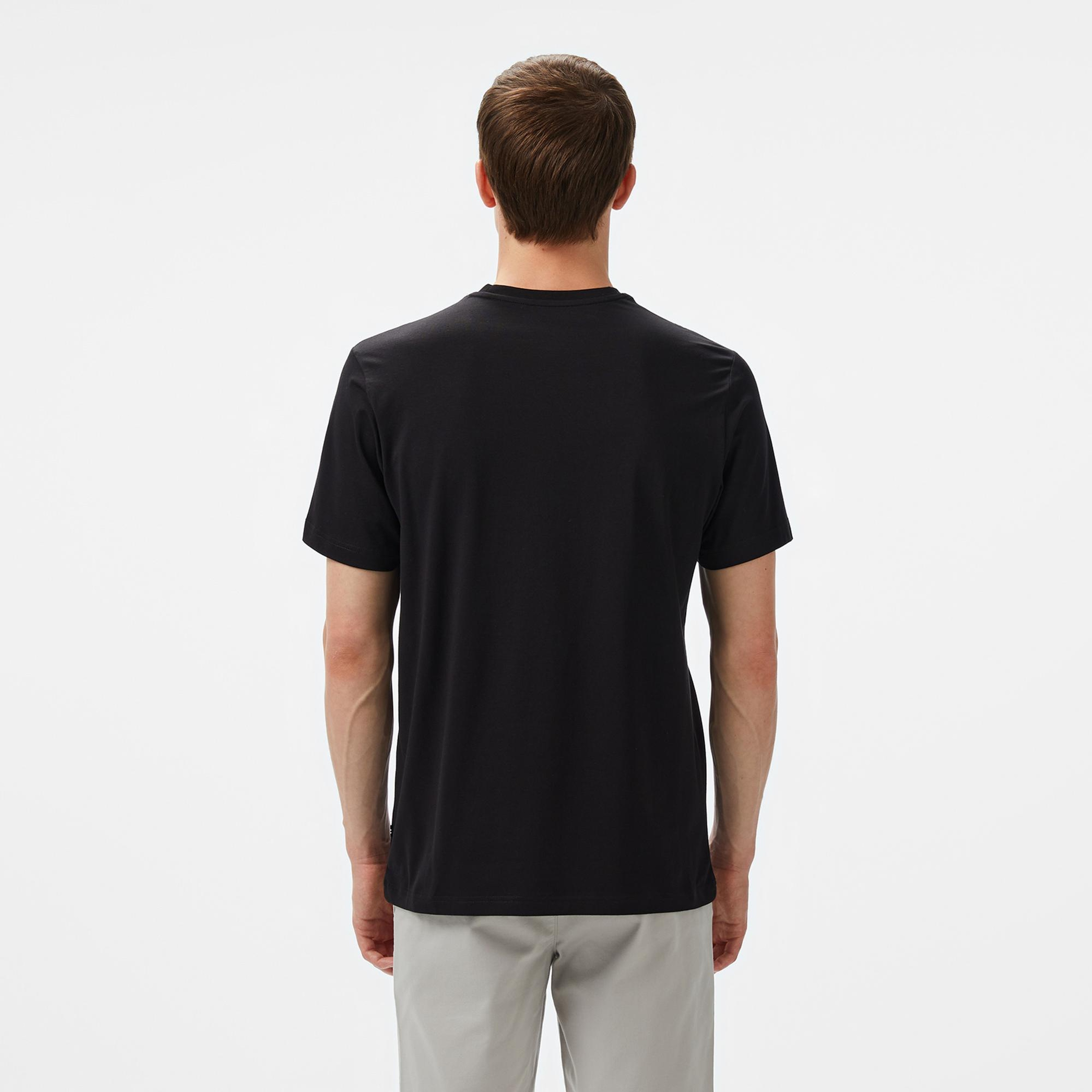 Nautica Erkek Siyah Regular Fit Baskılı T-Shirt