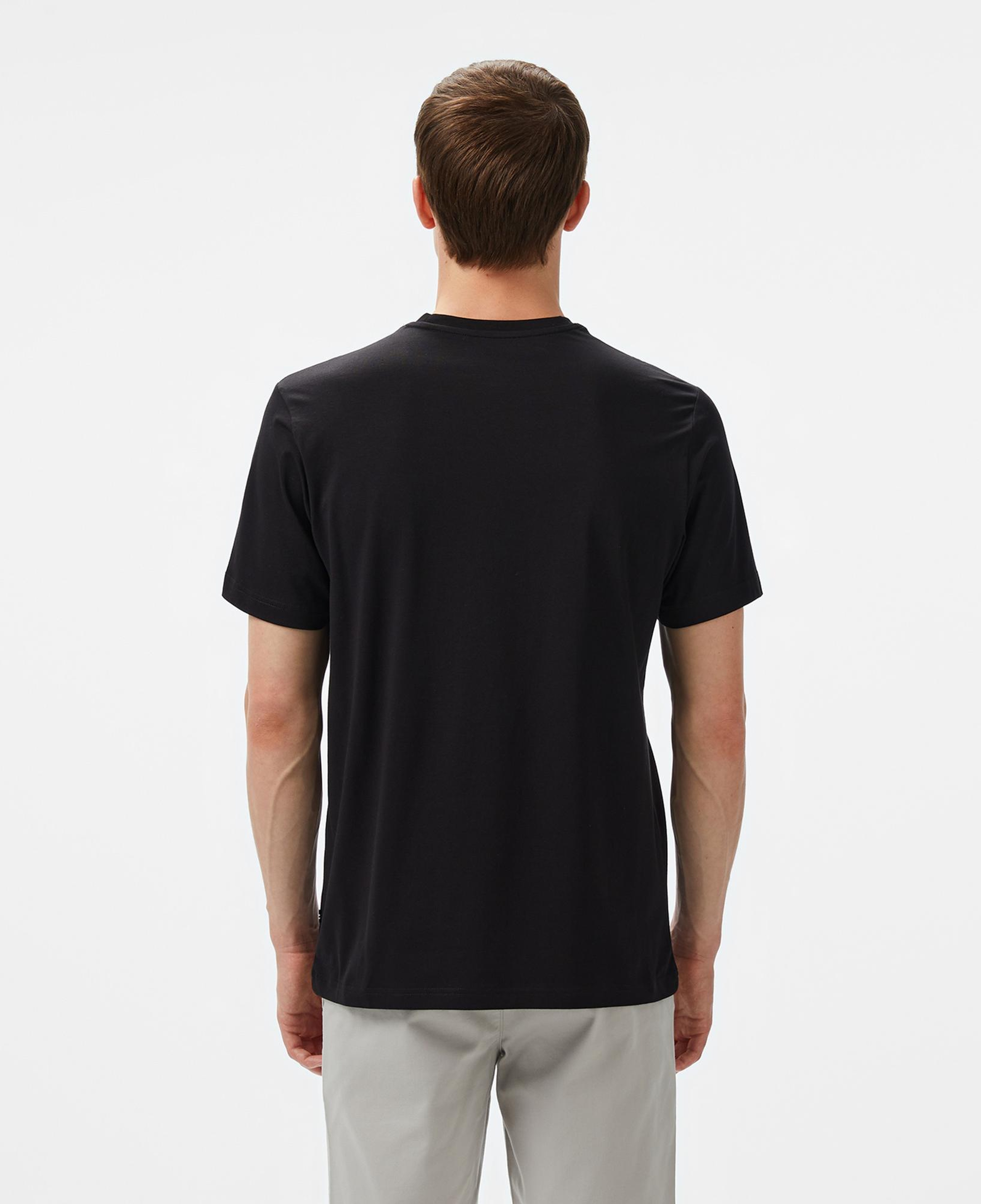 Nautica Erkek Siyah Regular Fit Baskılı T-Shirt