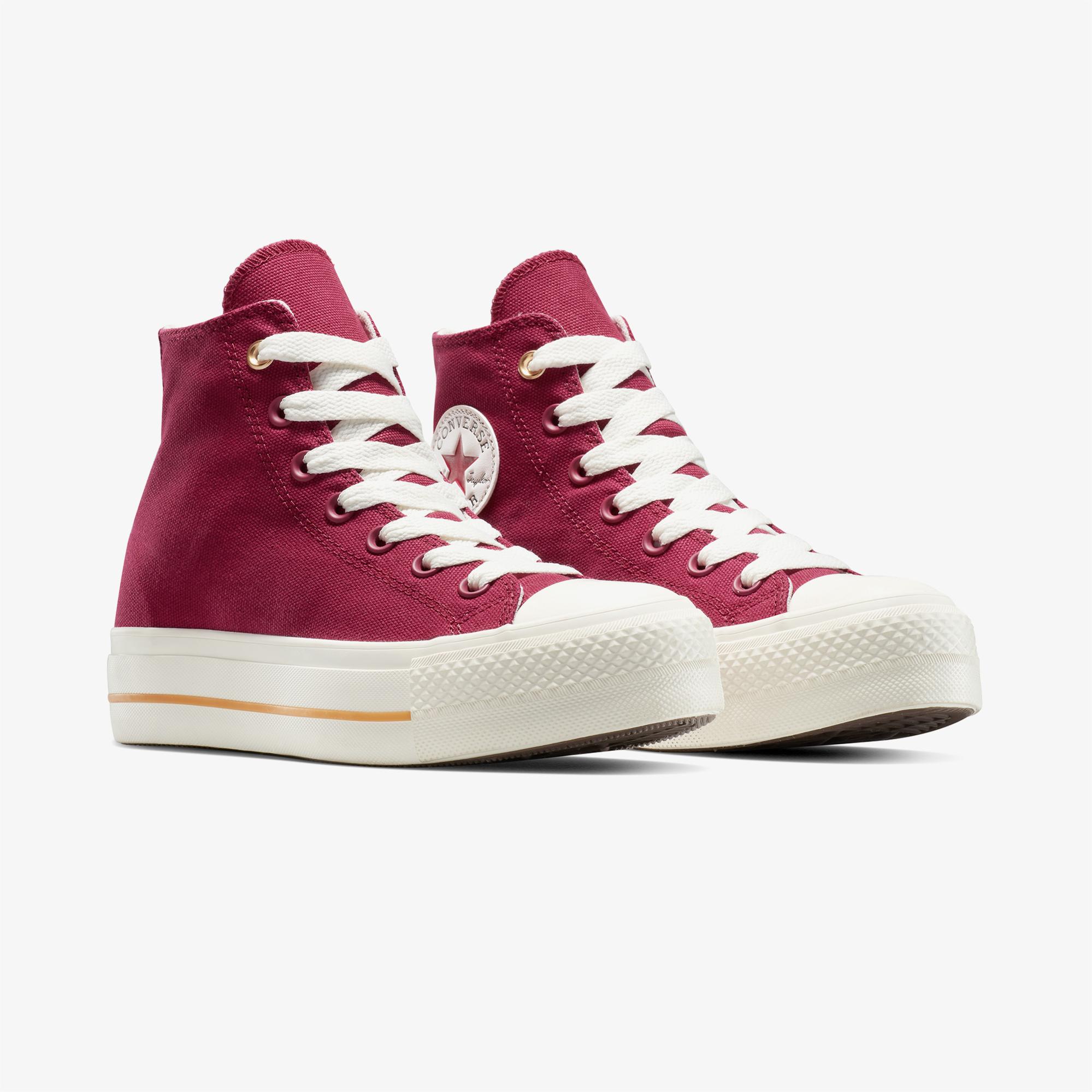 Converse Chuck Taylor All Star Lift Platform Kadın Bordo Sneaker