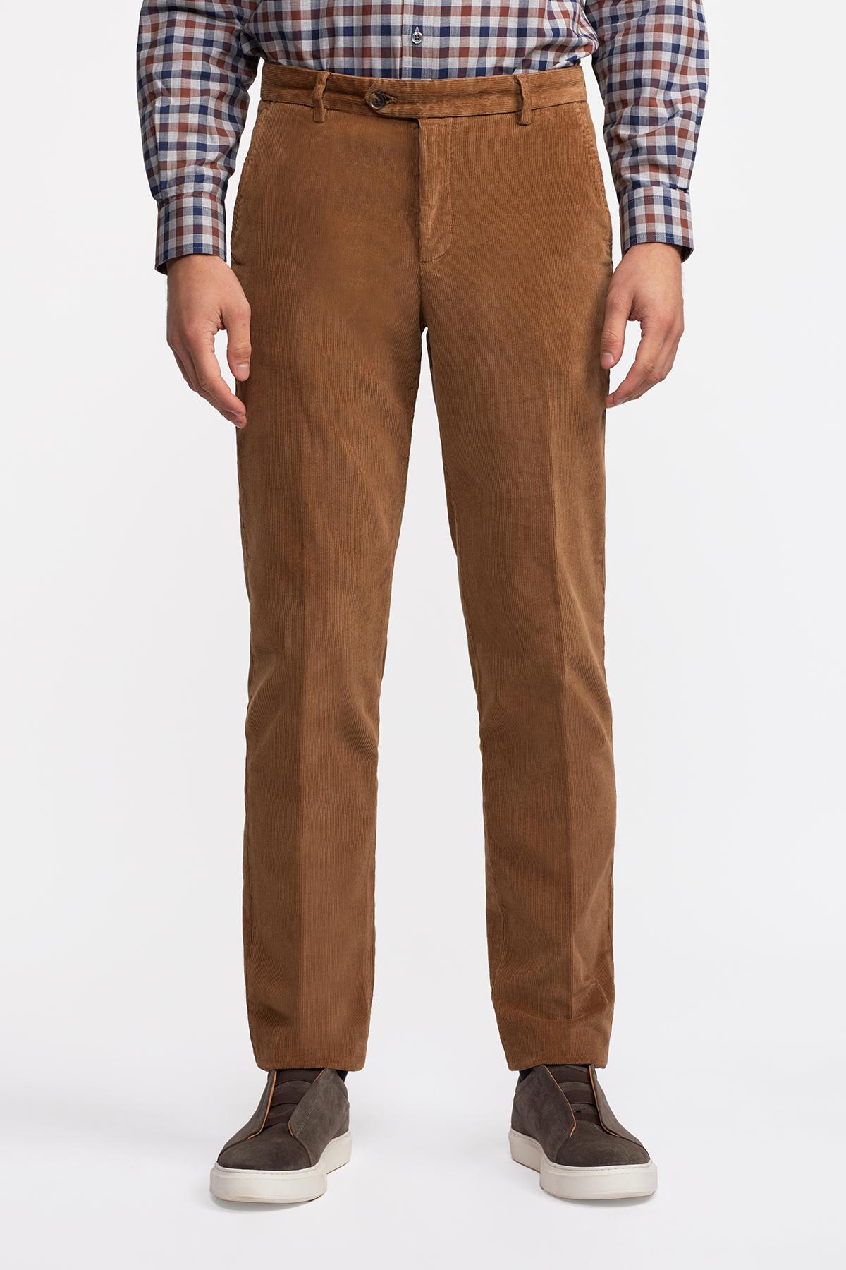 Erkek Taba Kadife Pantolon