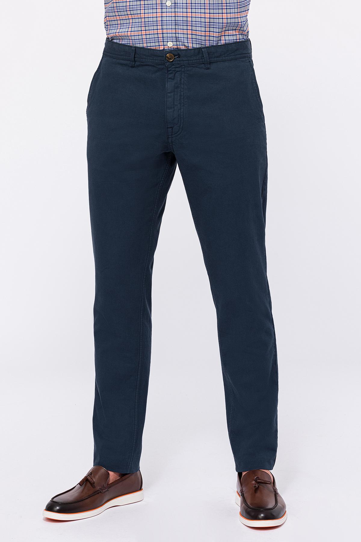 Erkek Lacivert Yan Cep Pantolon