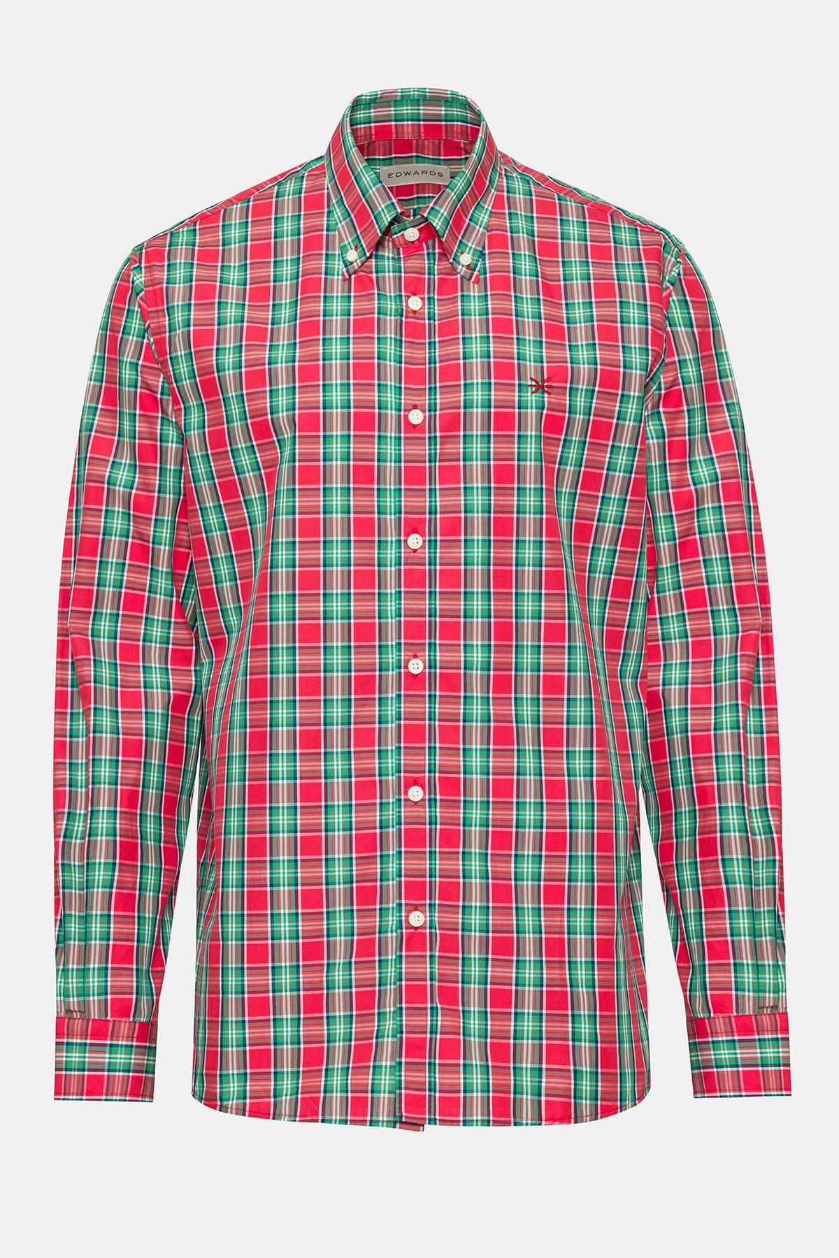 Erkek Açık Yeşil Cooper Fit Düğmeli Yaka Spor Gömlek